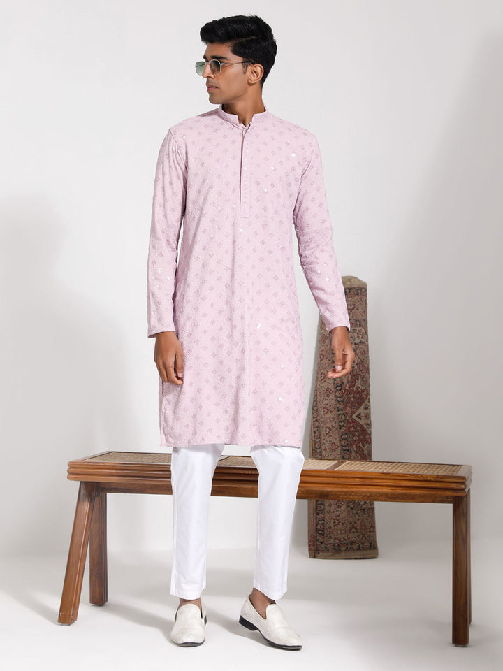 VASTRAMAY Men's Onion Rayon Kurta And Pyjama Set