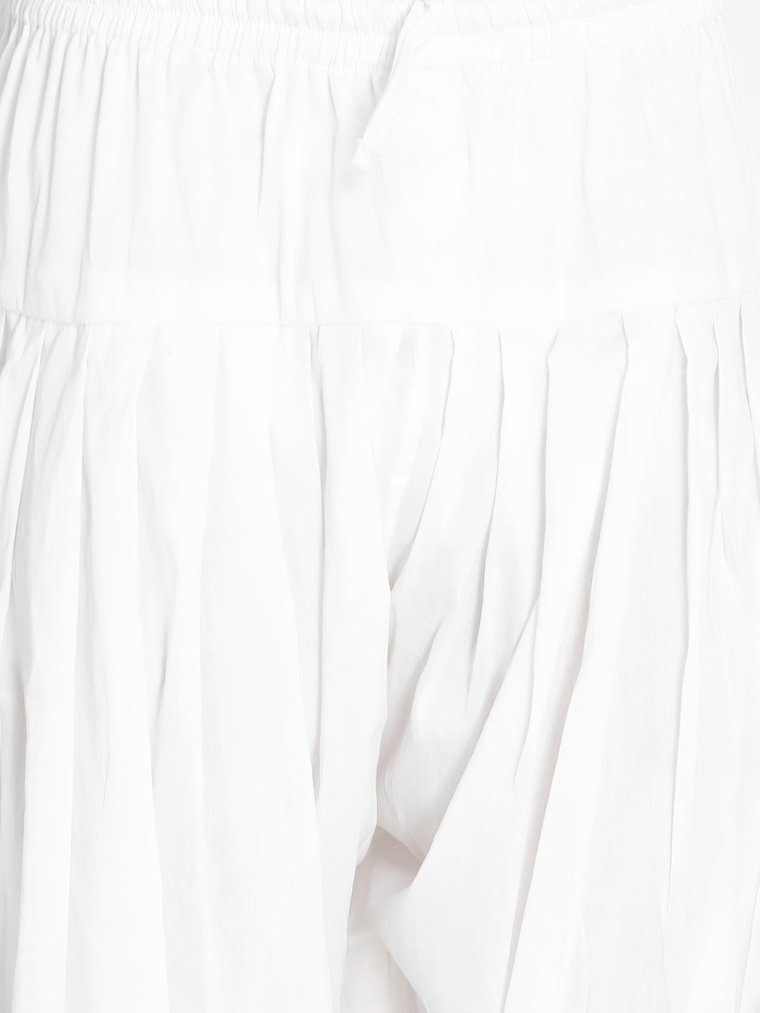 Men's White Viscose Kurta And Patiala Set