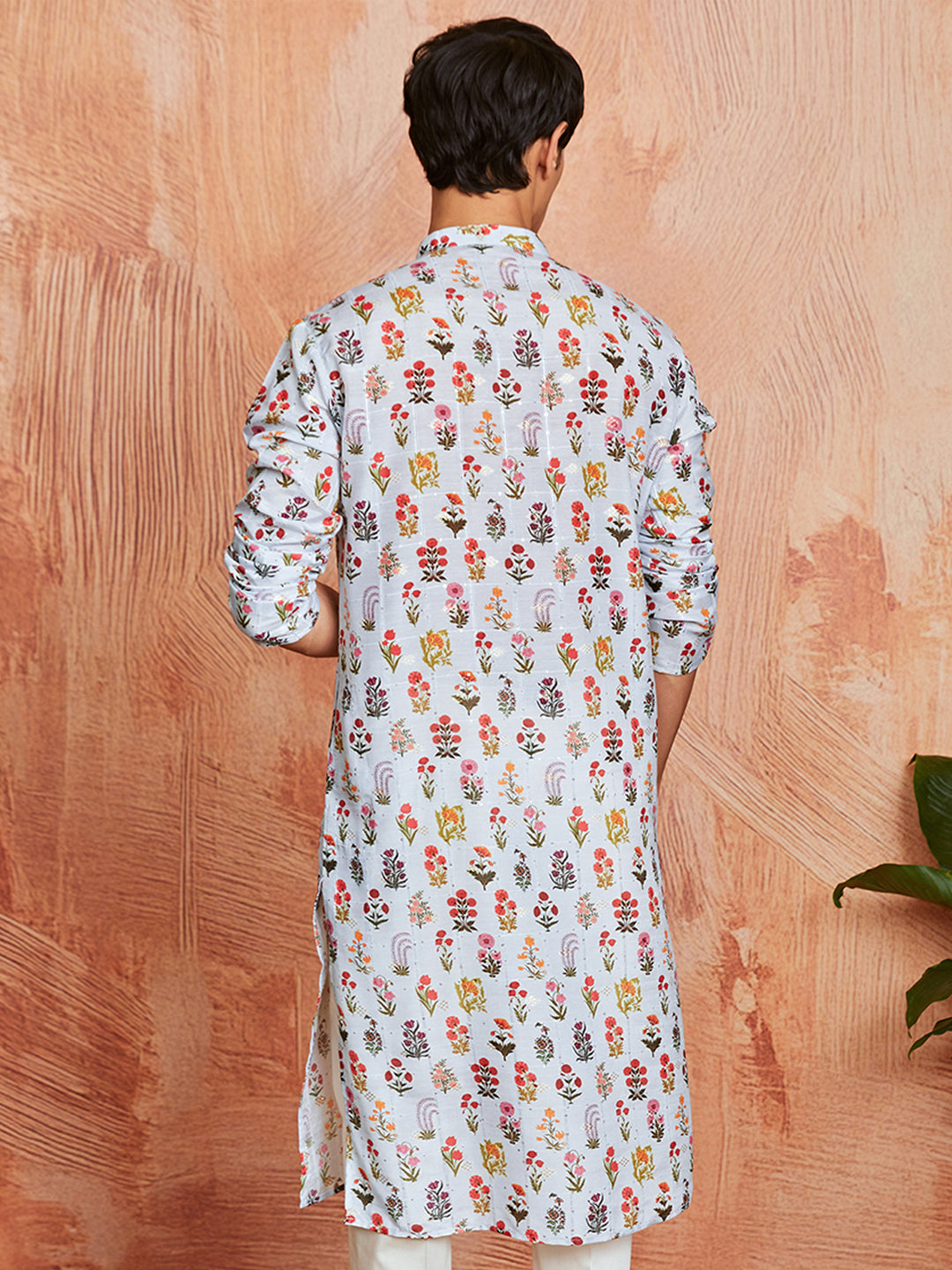 Men's Aqua Silk Blend Kurta