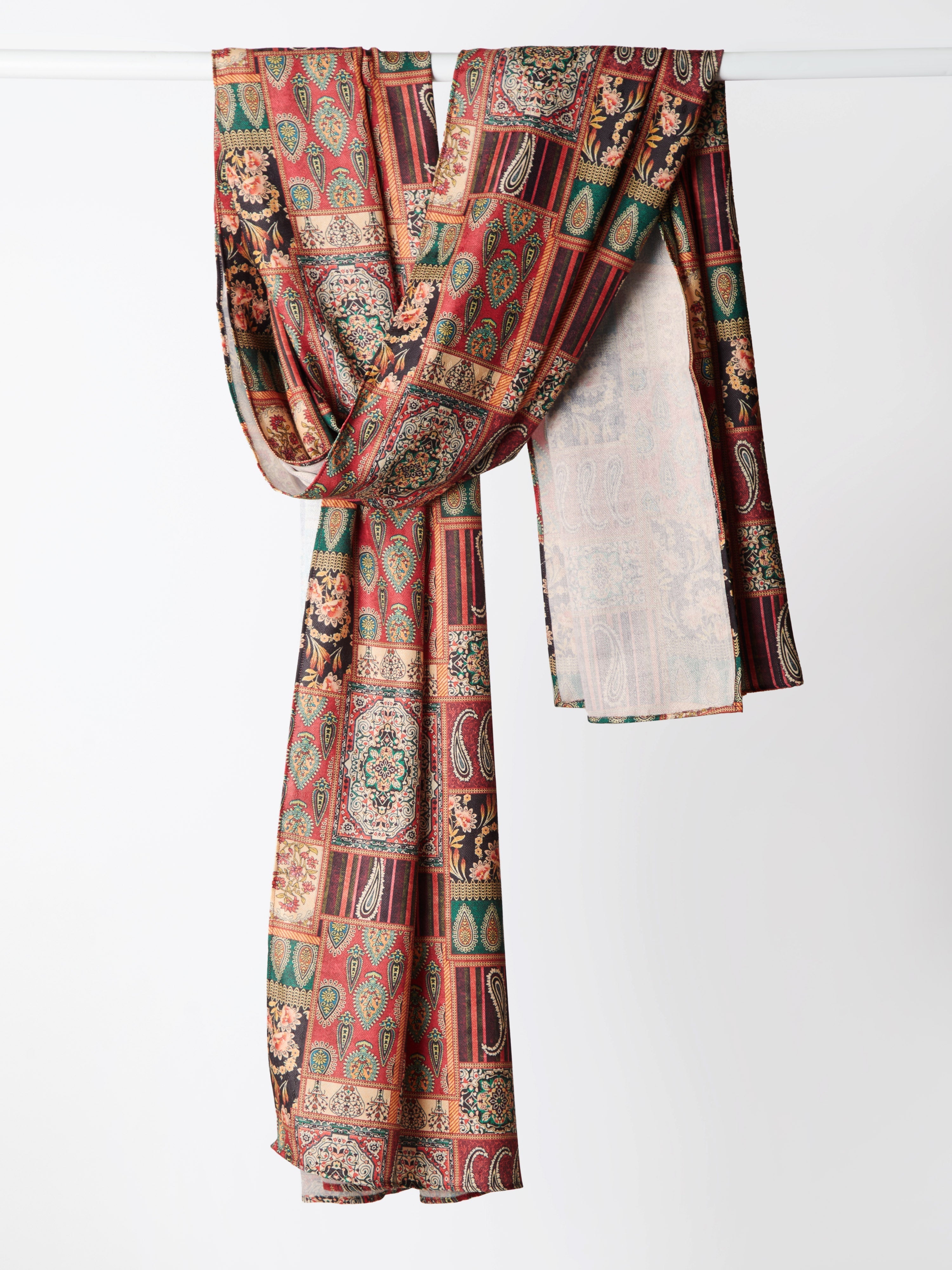 Men's White Silk Blend Kurta, Pant And Dupatta Set