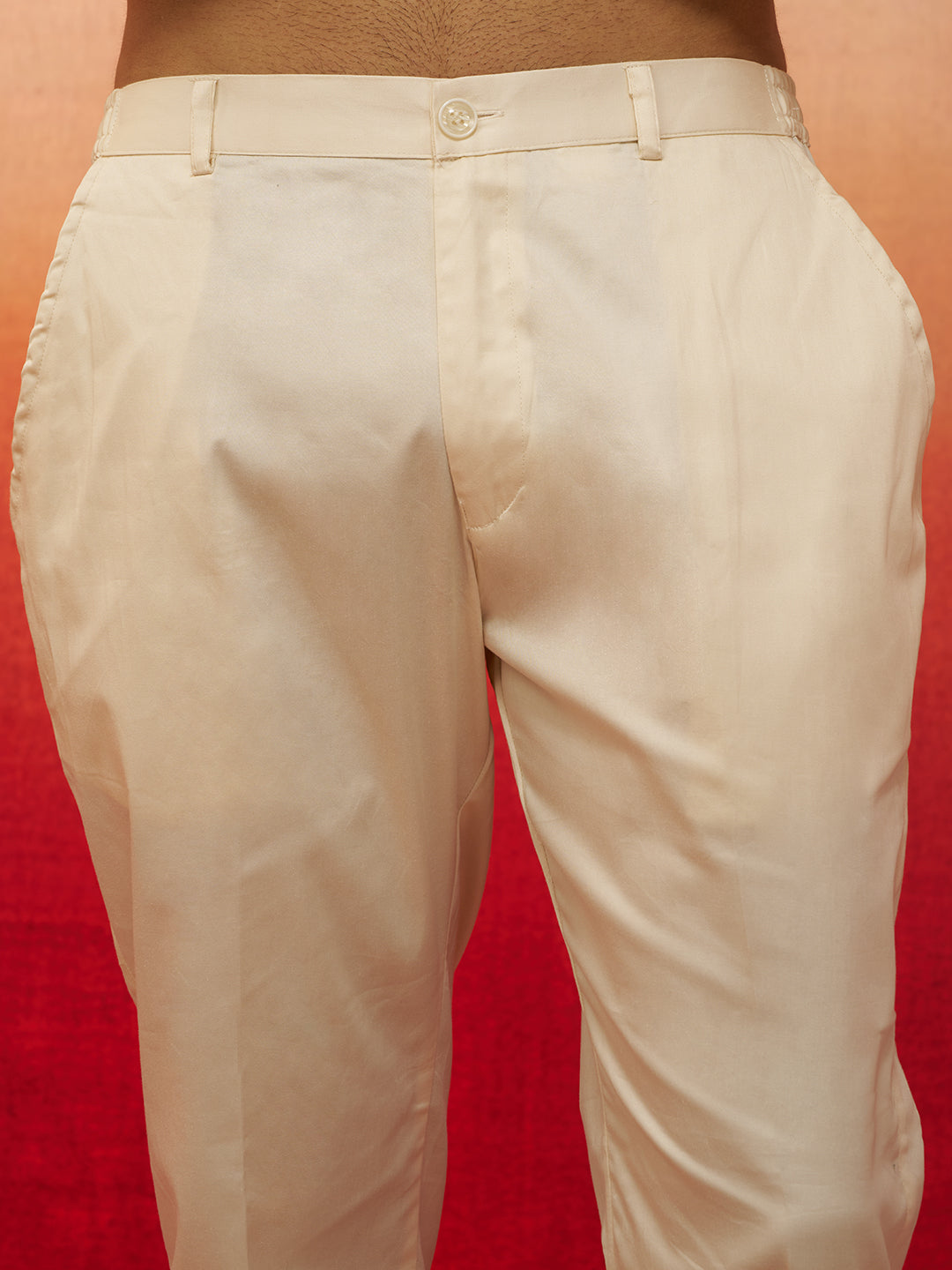 Men's Yellow Thread Embroidered Kurta with Pyjama