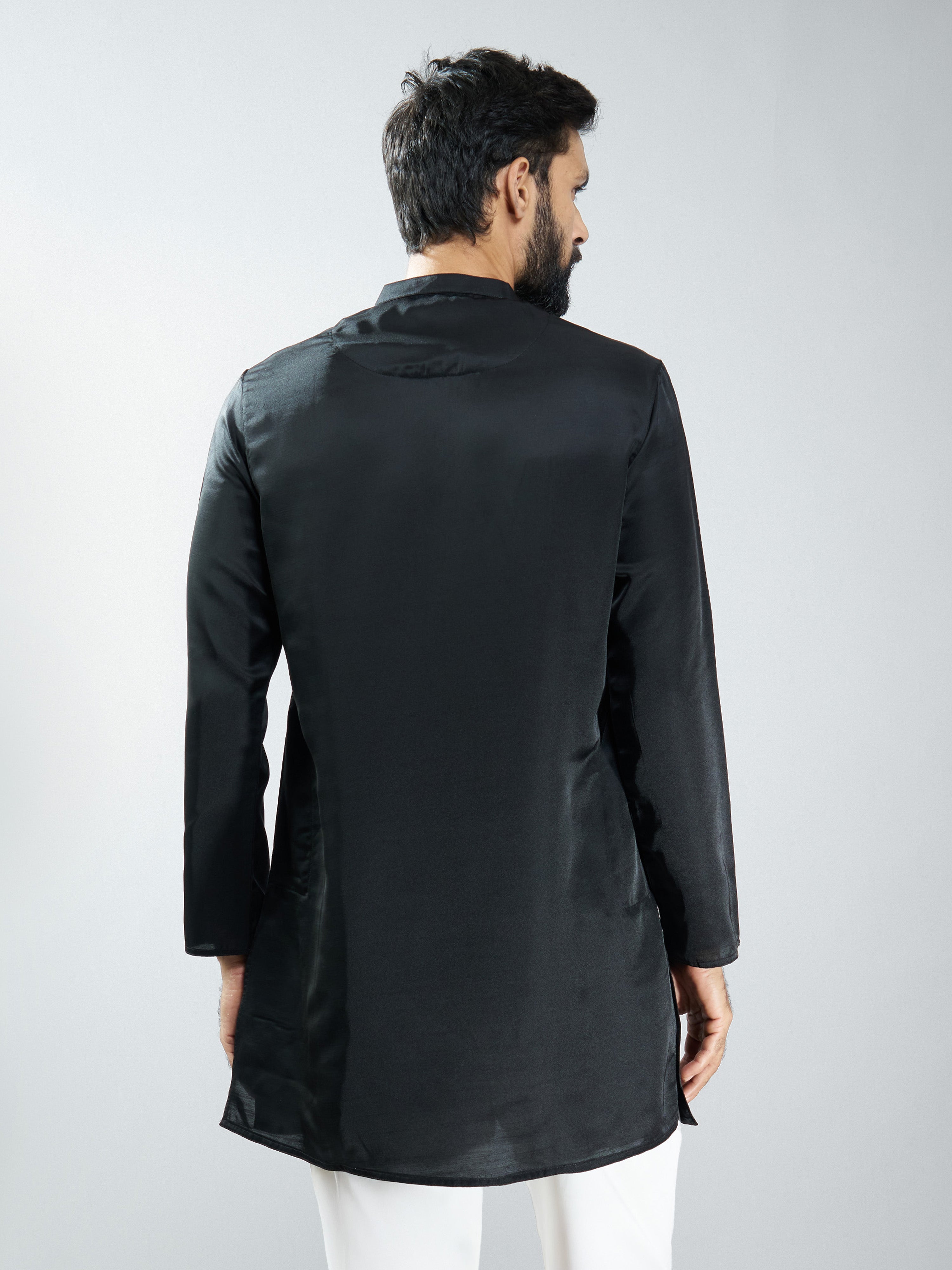 Men Silk Solid Kurta