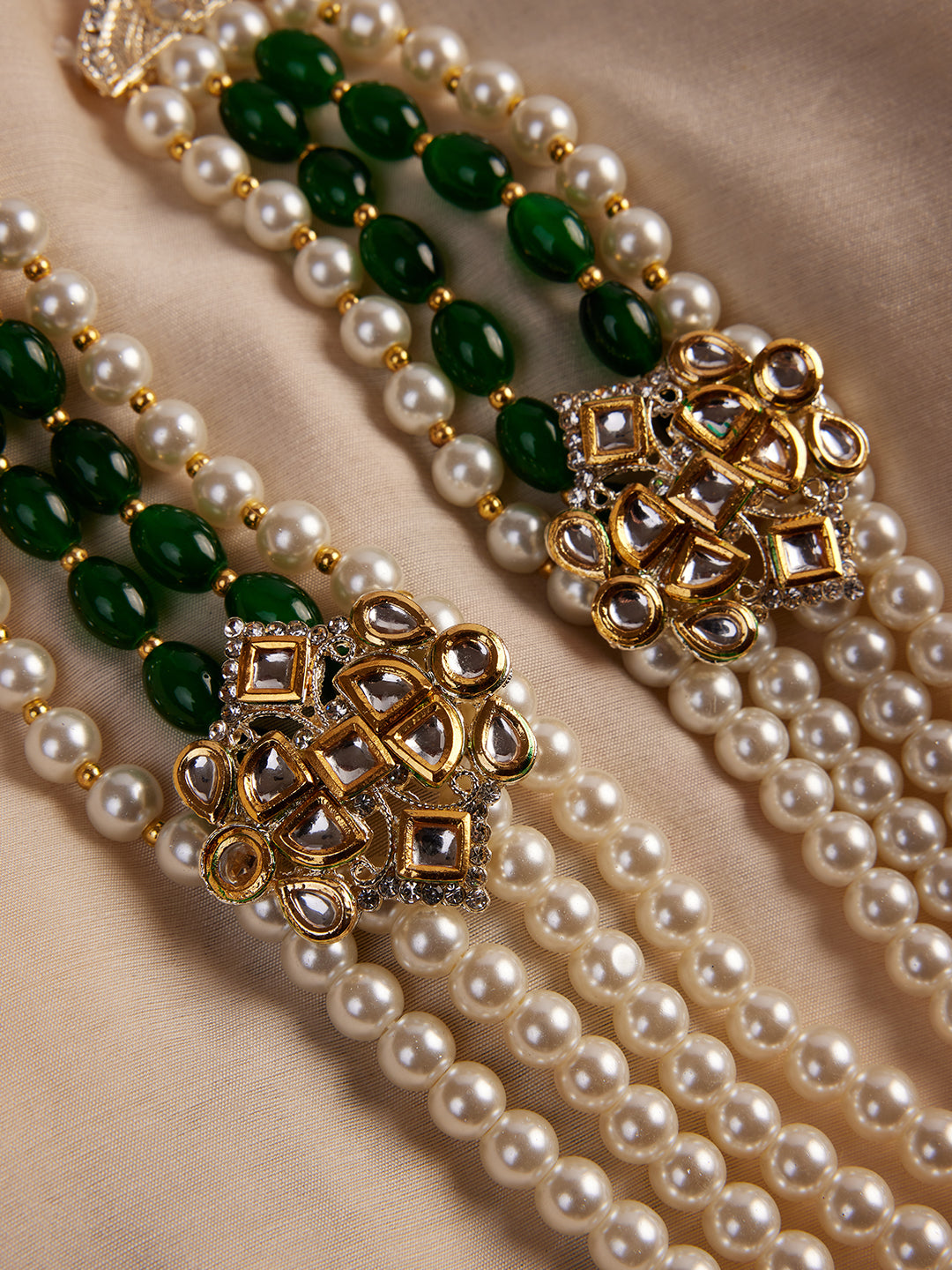 Men's Cream And Green - Mala