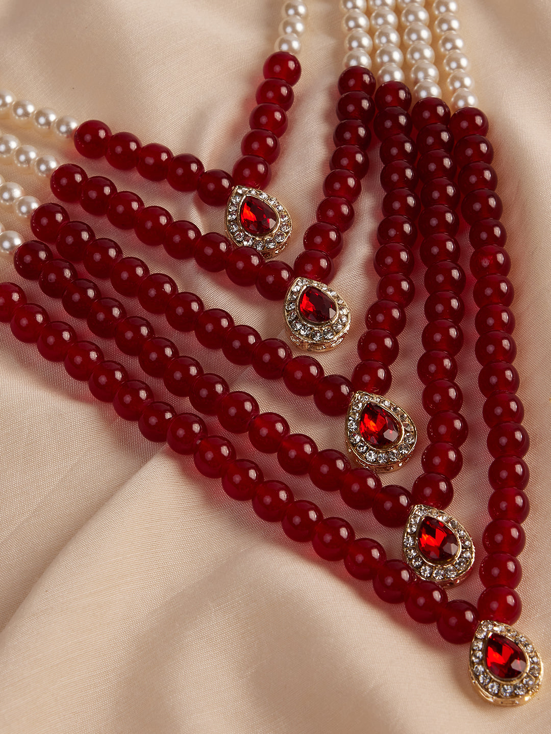 Men's Cream And Maroon - Mala