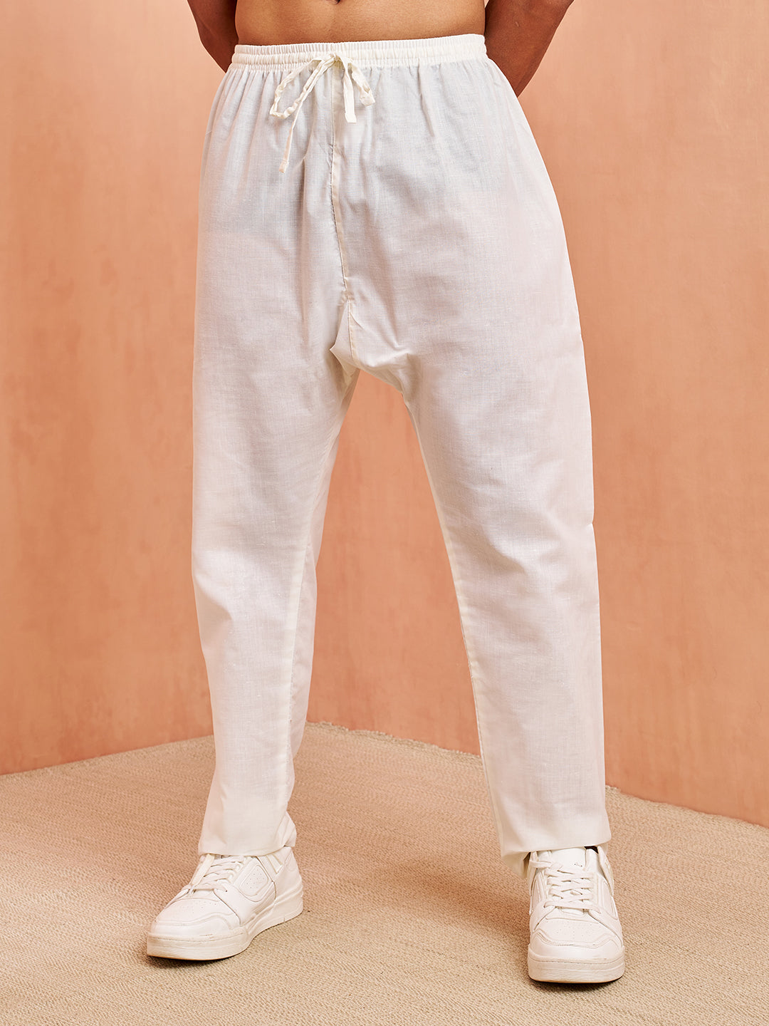 Men's Cream Cotton Pyjama