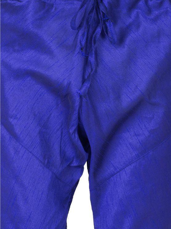 VM By VASTRAMAY Men's Blue Cotton Silk Blend Churidar