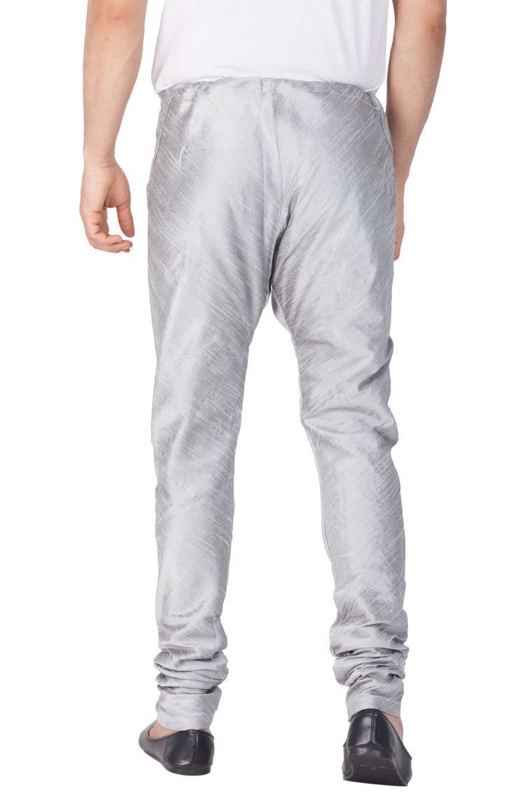 VASTRAMAY Men's Grey Cotton Silk Blend Pyjama