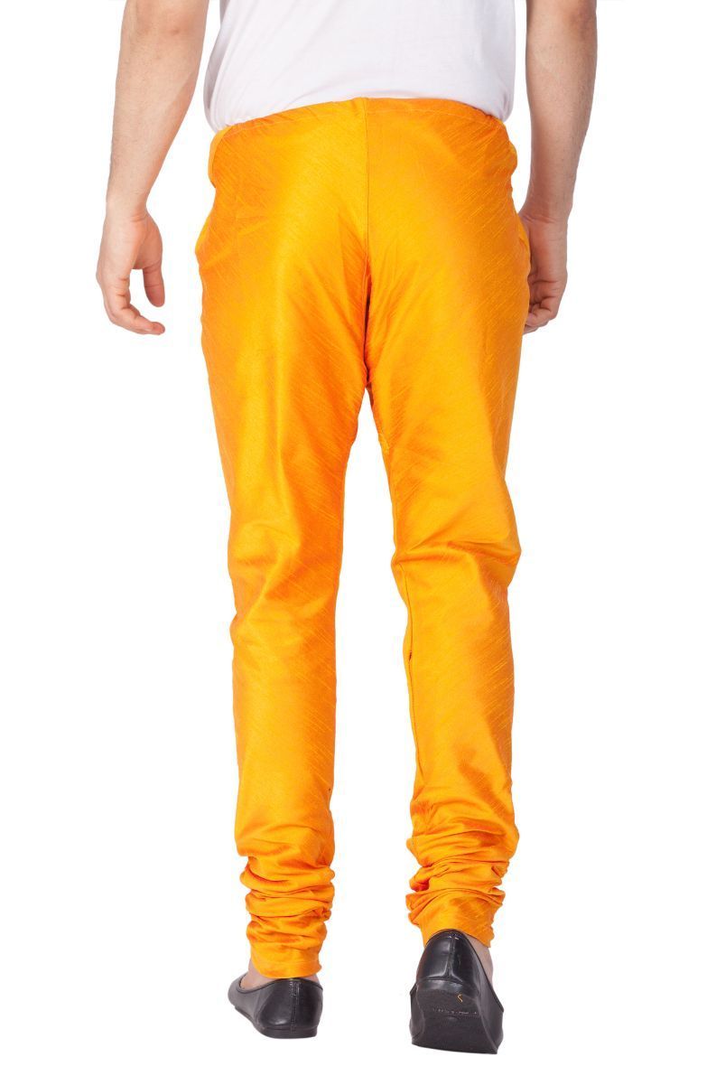 VM By VASTRAMAY Men's Orange Cotton Silk Blend Pyjama