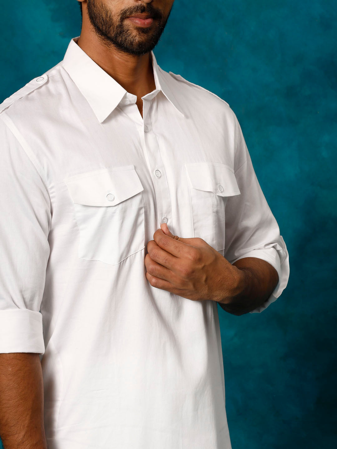 Men's White Pathani Suit Set