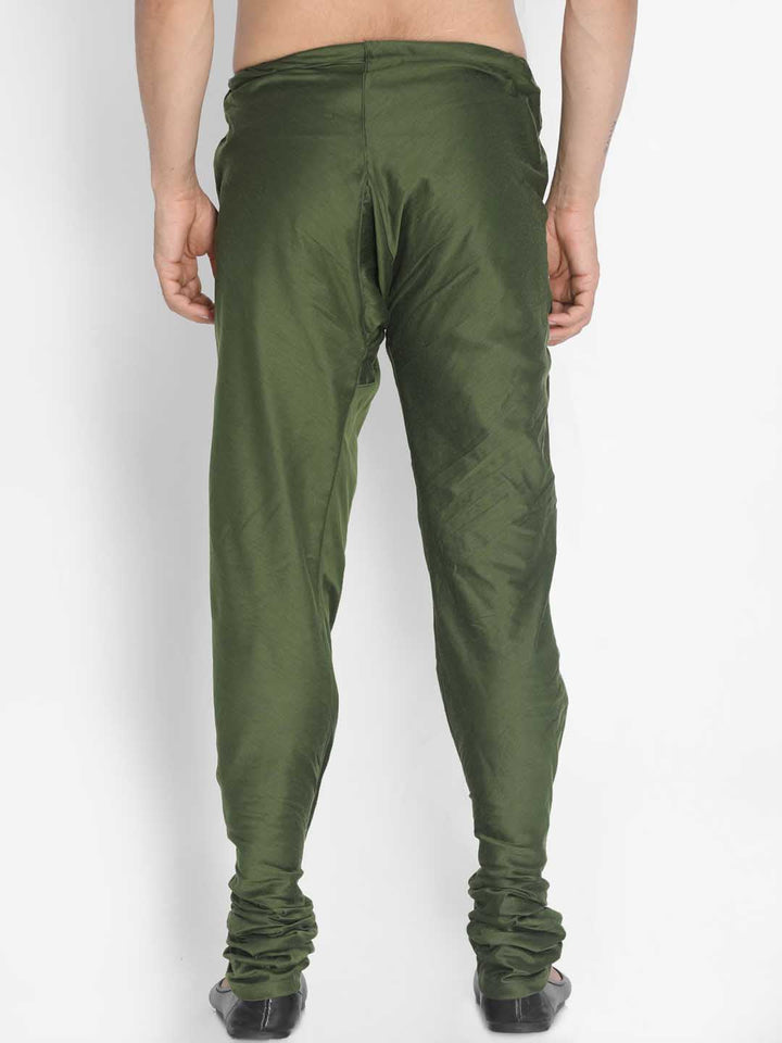 VASTRAMAY Men's Green Cotton Blend Pyjama