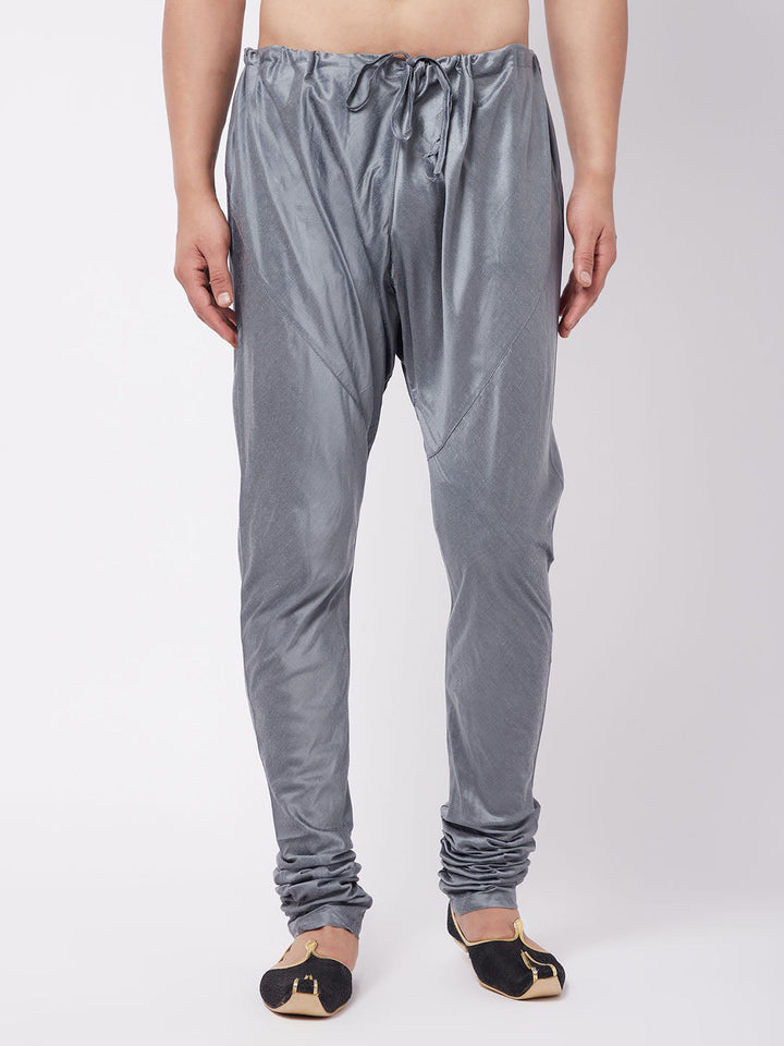 VASTRAMAY Men's Grey Viscose Pyjama