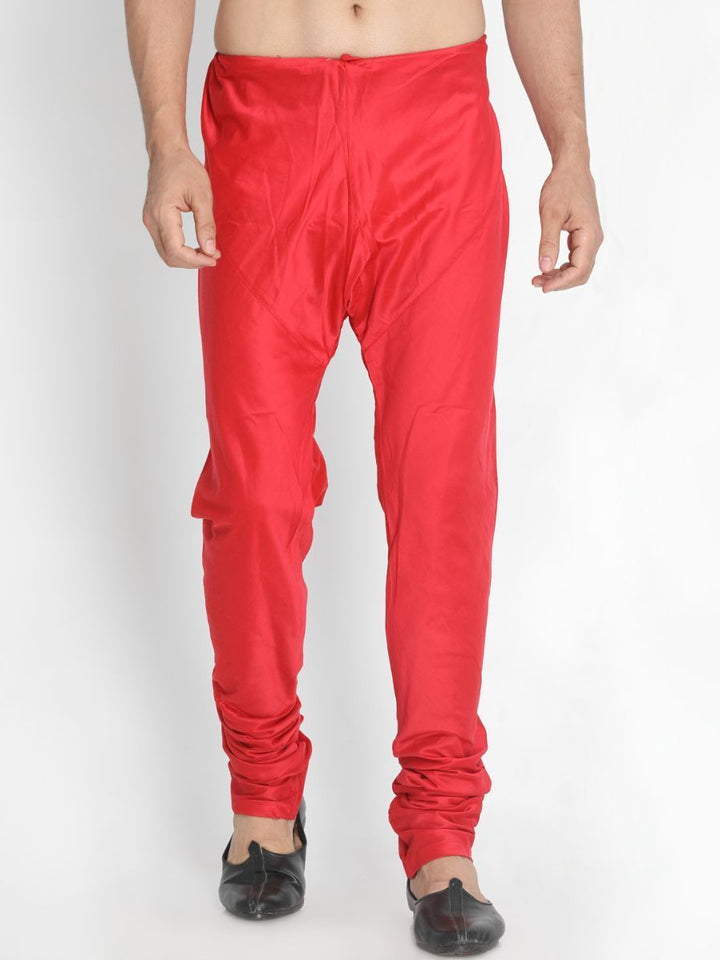 VASTRAMAY Men's Red Cotton Blend Pyjama