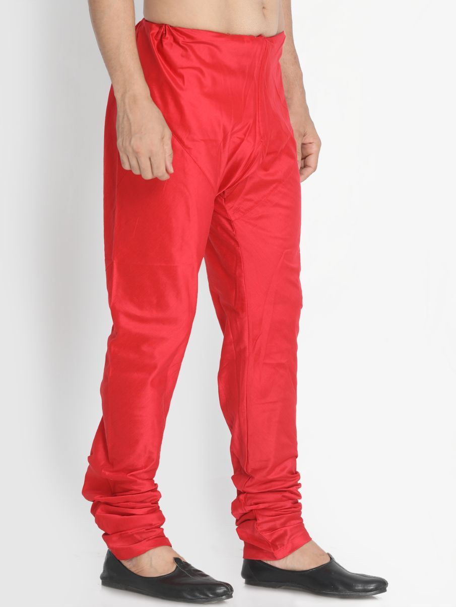 VASTRAMAY Men's Red Cotton Blend Pyjama