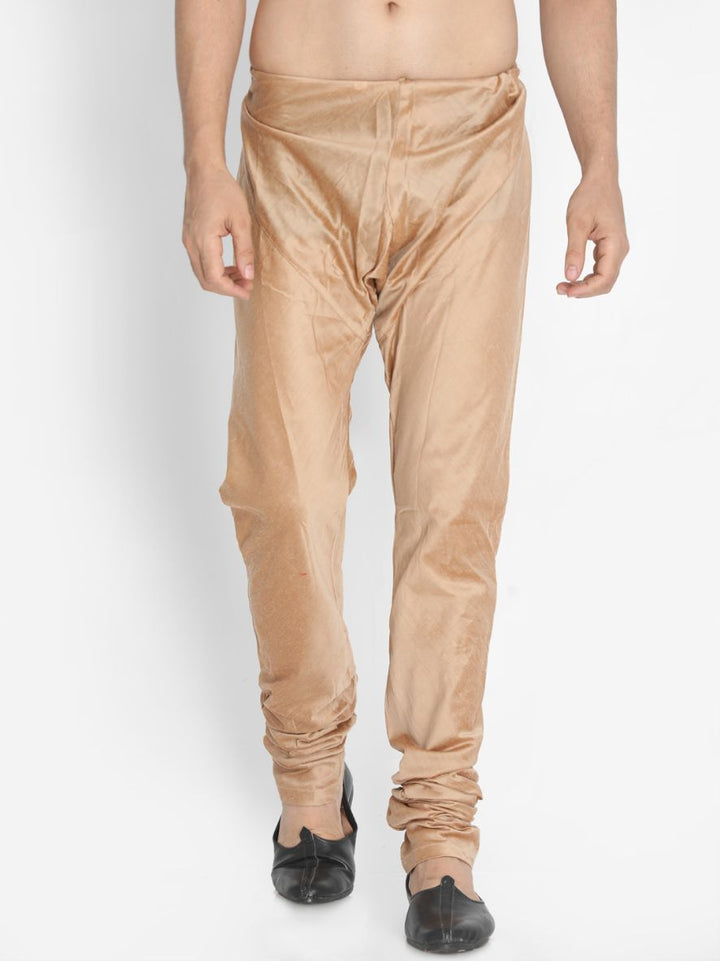 VASTRAMAY Men's Gold Cotton Blend Pyjama