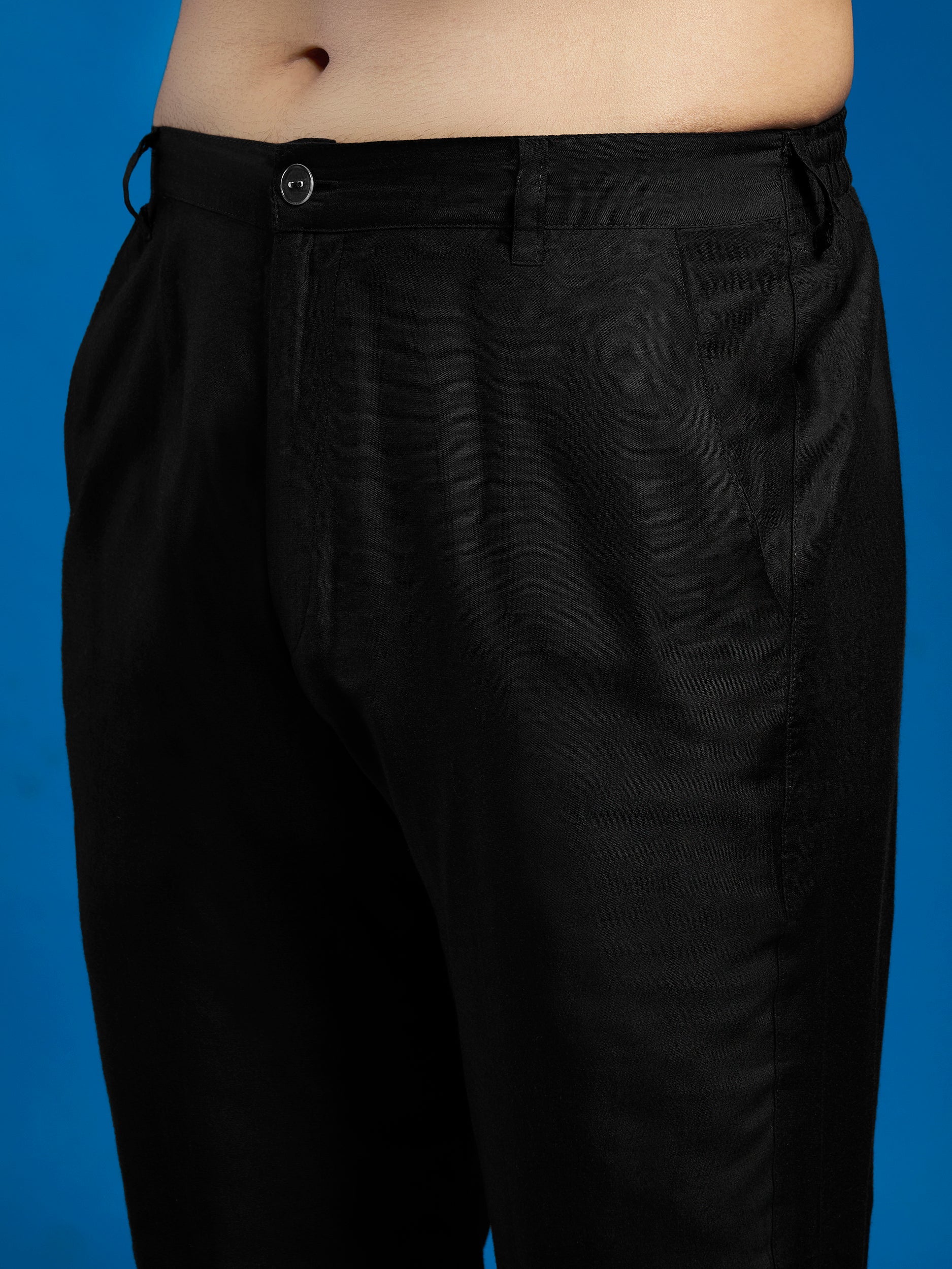 Men's Black Georgette Sherwani Set