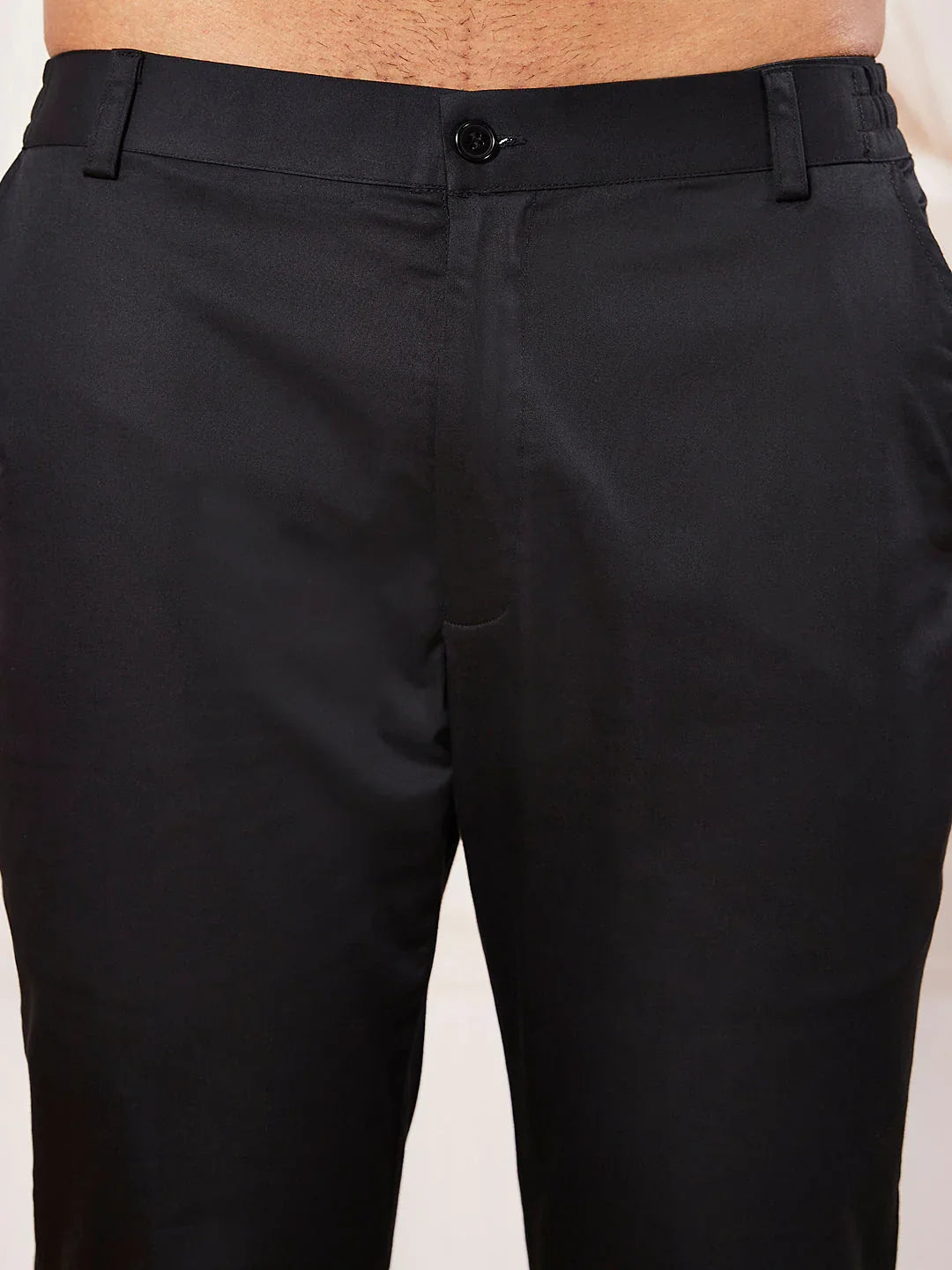 Men's Black Cotton Blend Sherwani Pant And Dupatta Set