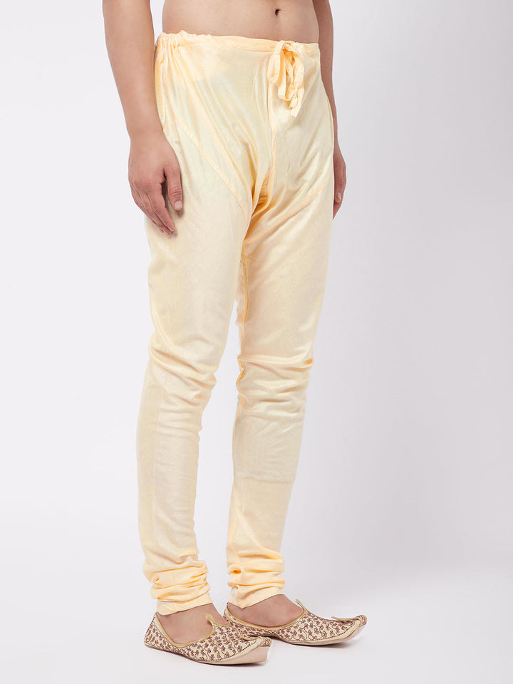 VASTRAMAY Men's Gold Viscose Pyjama