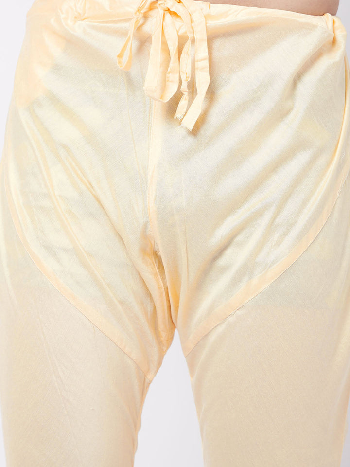 VASTRAMAY Men's Gold Viscose Pyjama