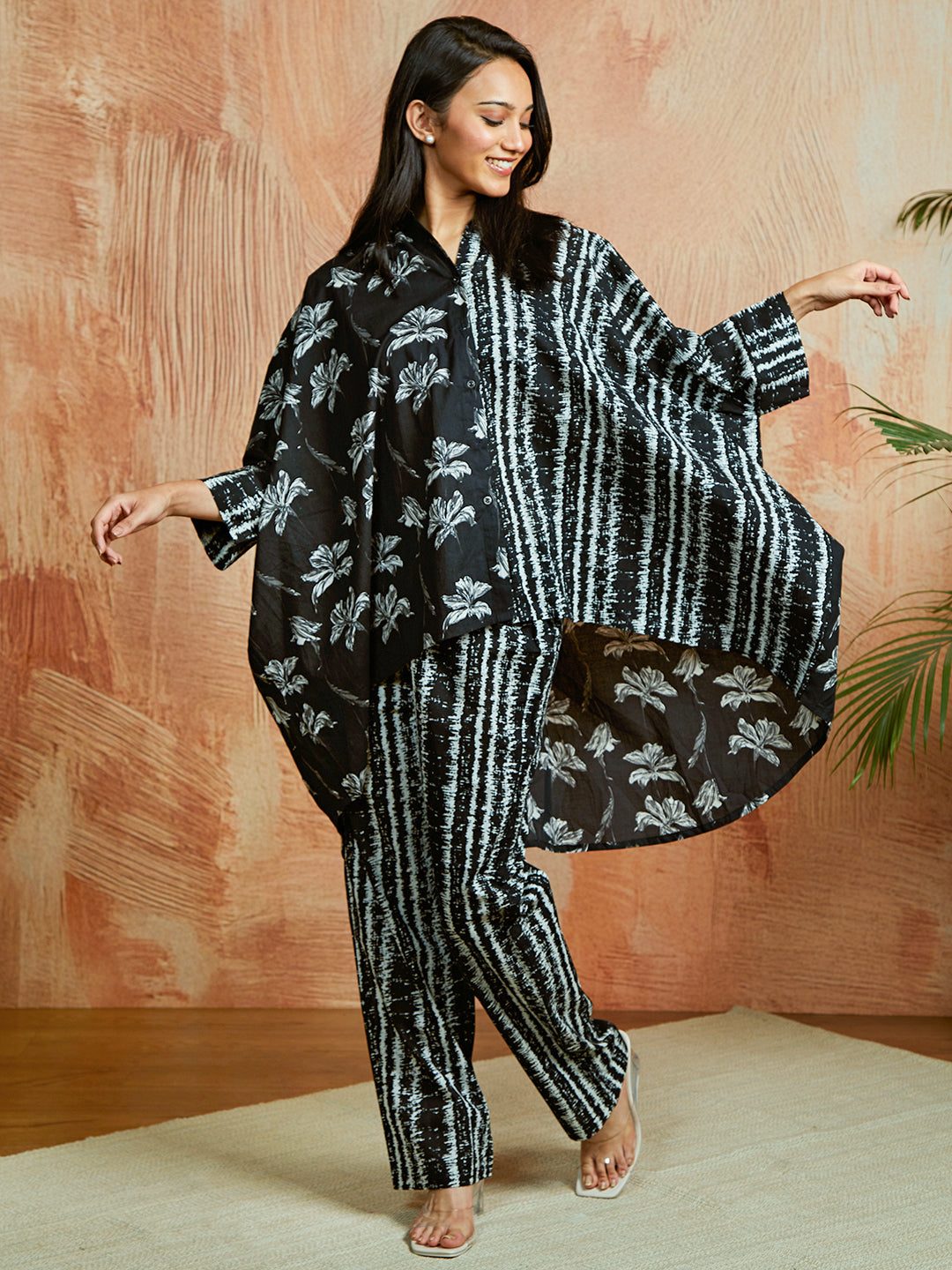 Women's Black Co Ords Set - qivii