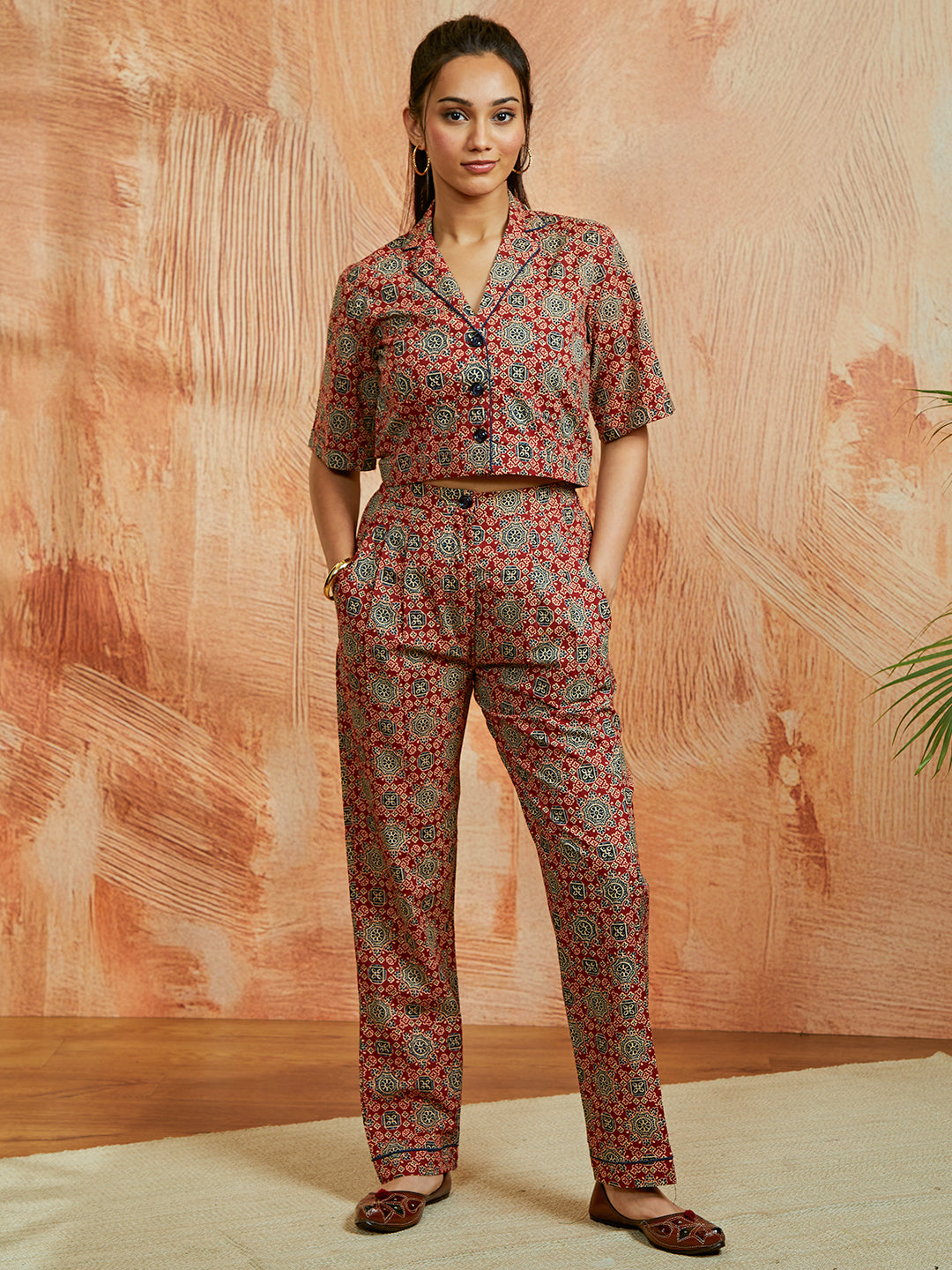 Women's Rust Co Ords Set - qivii