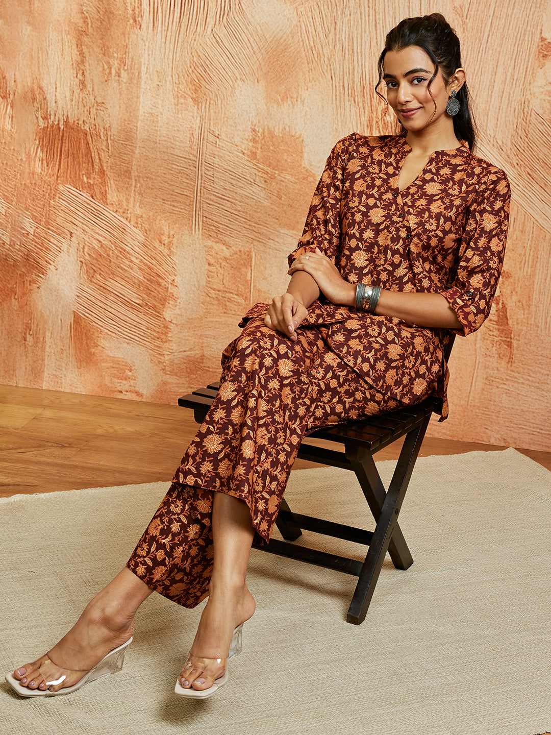 Women's Rust Co Ords Set - qivii