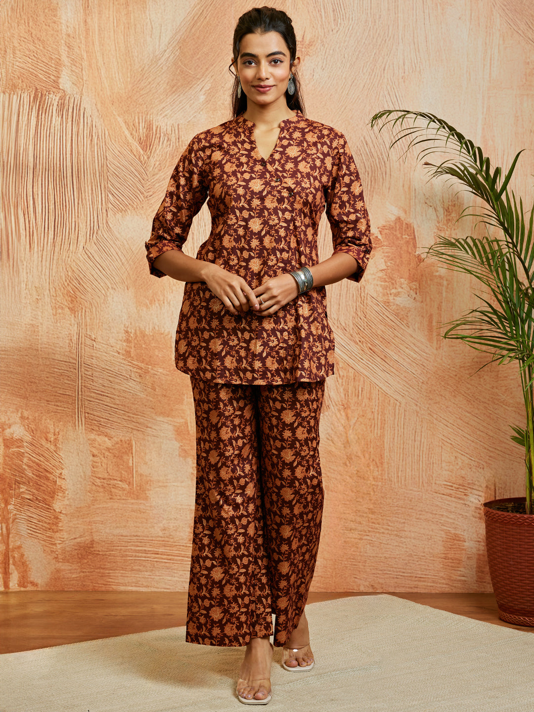 Women's Rust Co Ords Set - qivii