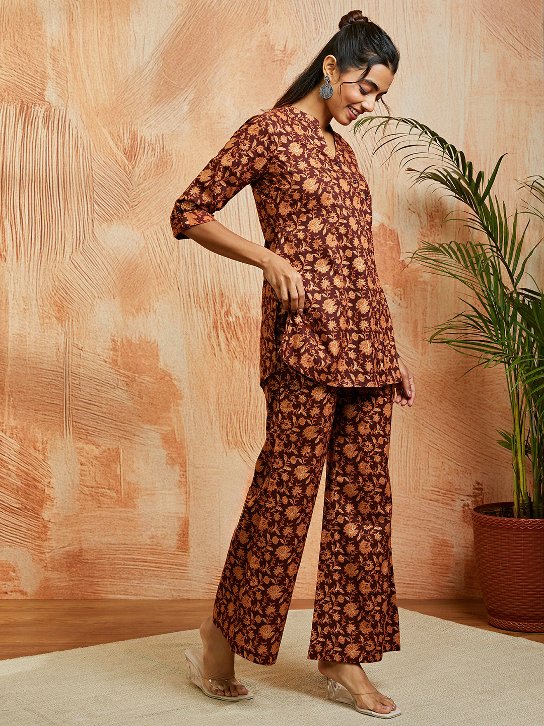 Women's Rust Co Ords Set - qivii