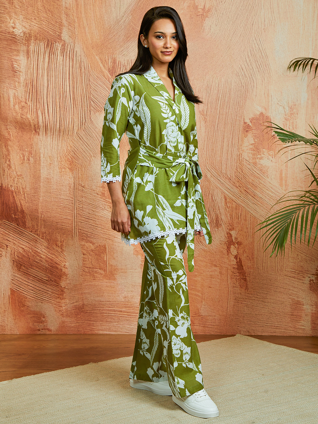 Women's Green Co Ords Set - qivii