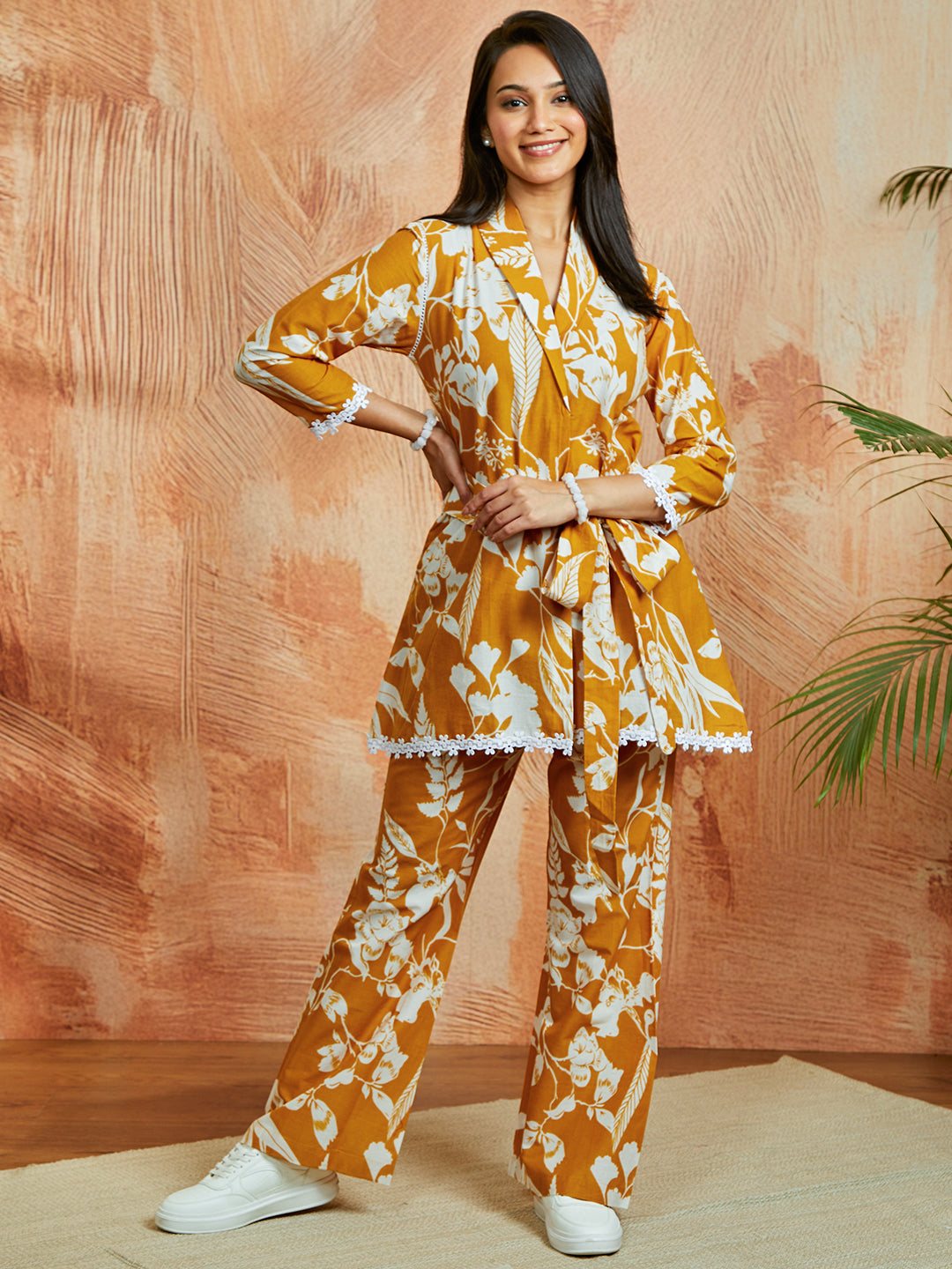 Women's Mustard Co Ords Set - qivii