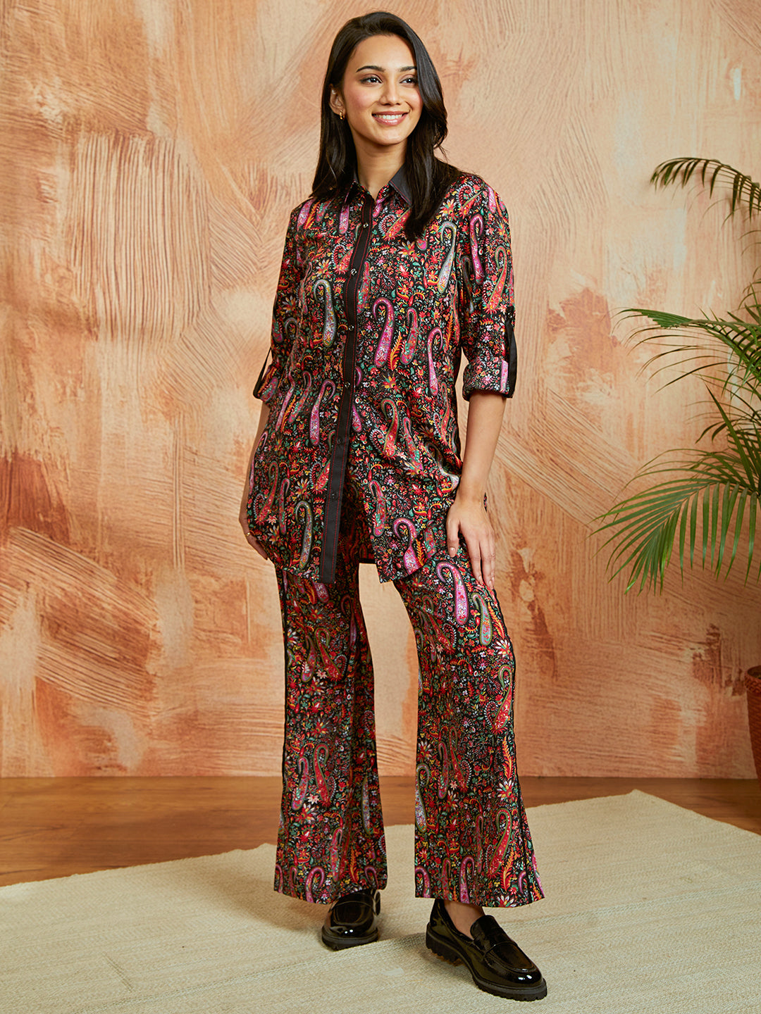 Women's Black Co Ords Set - qivii