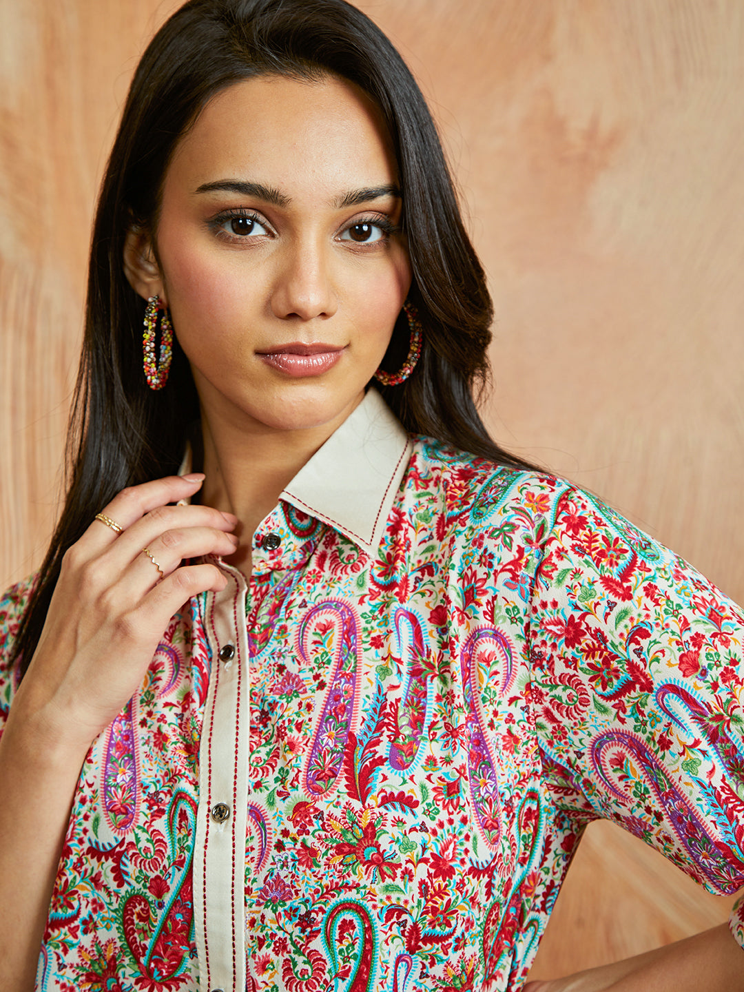 Women's Cream Co Ords Set - qivii