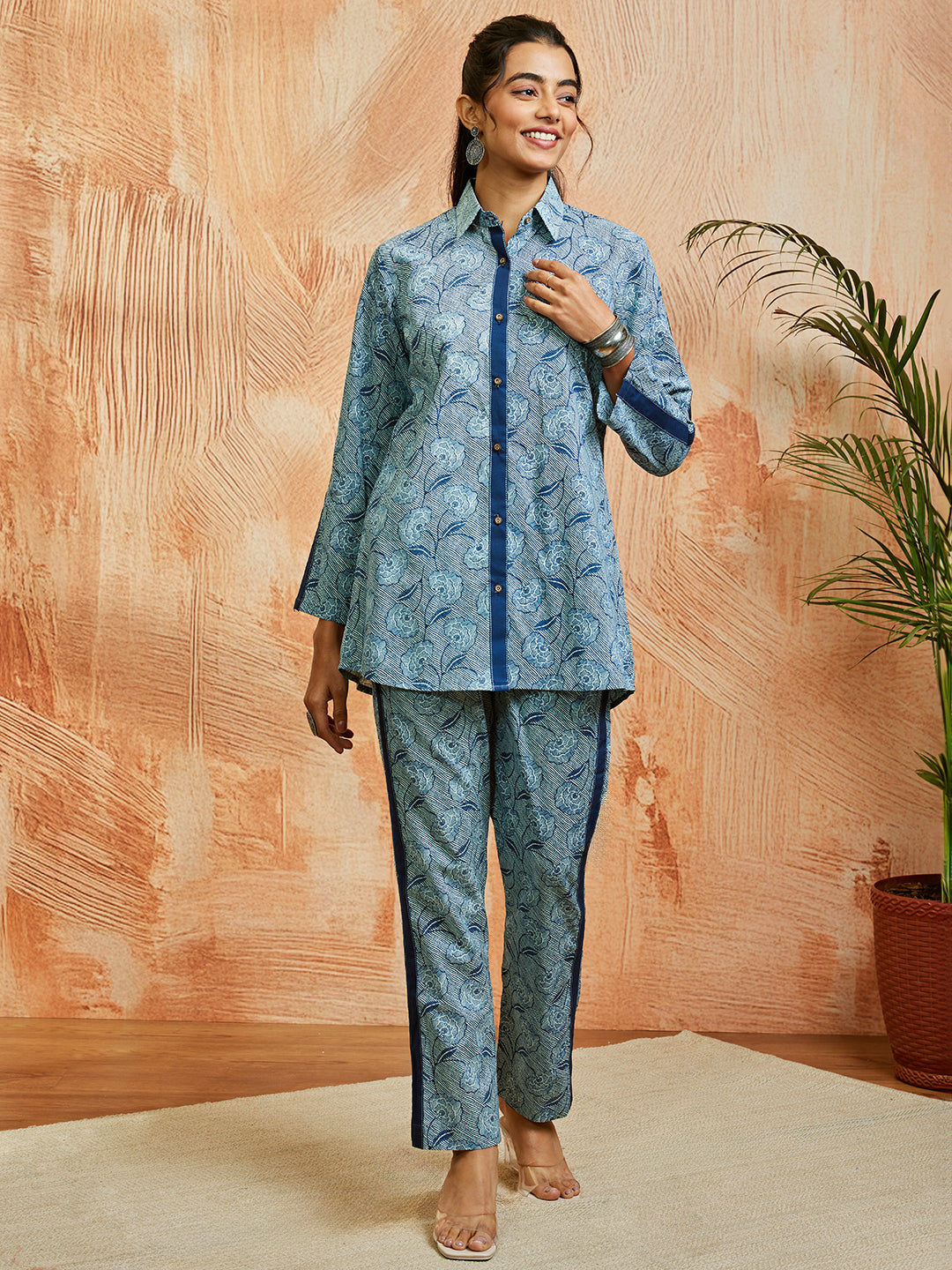 Women's Blue Co Ords Set - qivii