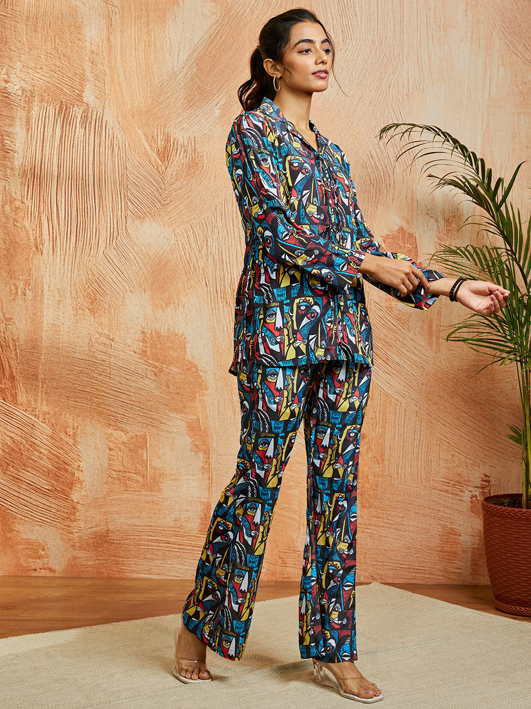 Women's Black Co Ords Set - qivii