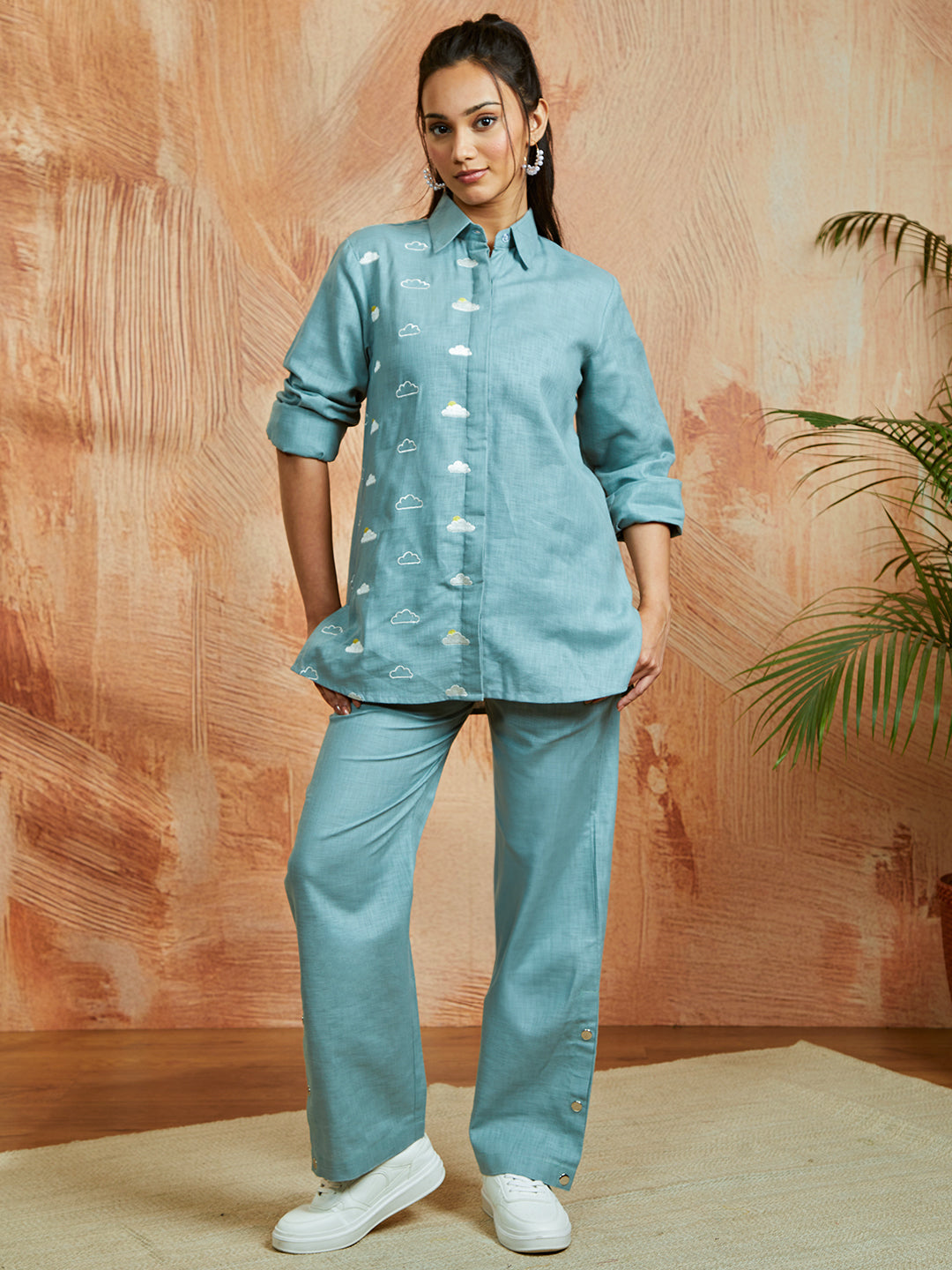 Women's Blue Co Ords Set - qivii