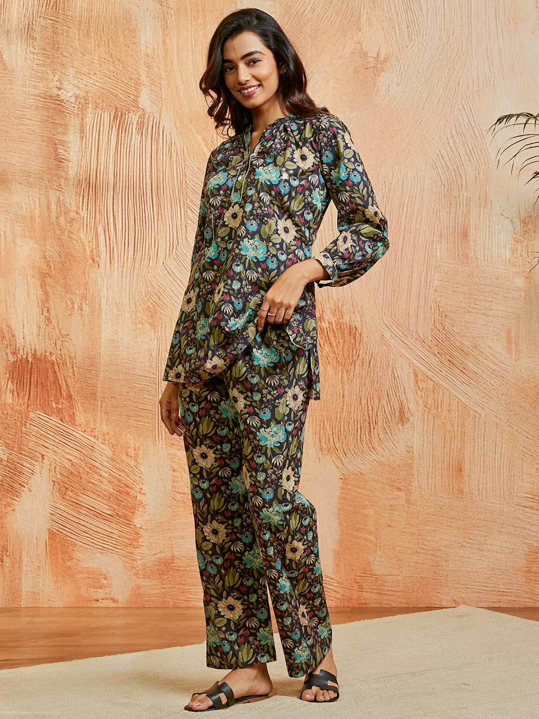 Women's Black Co Ords Set - qivii