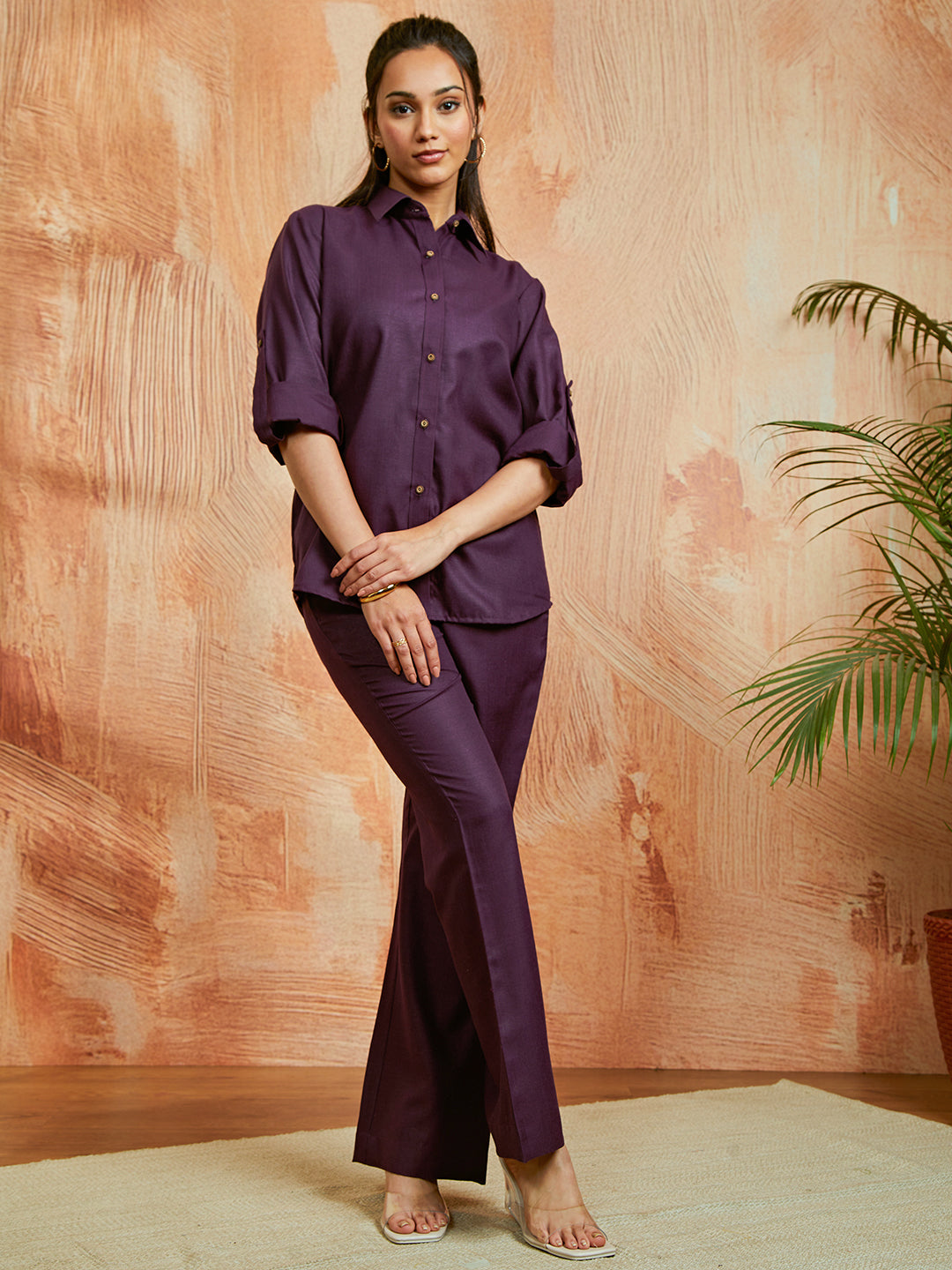 Women's Purple Co Ords Set - qivii