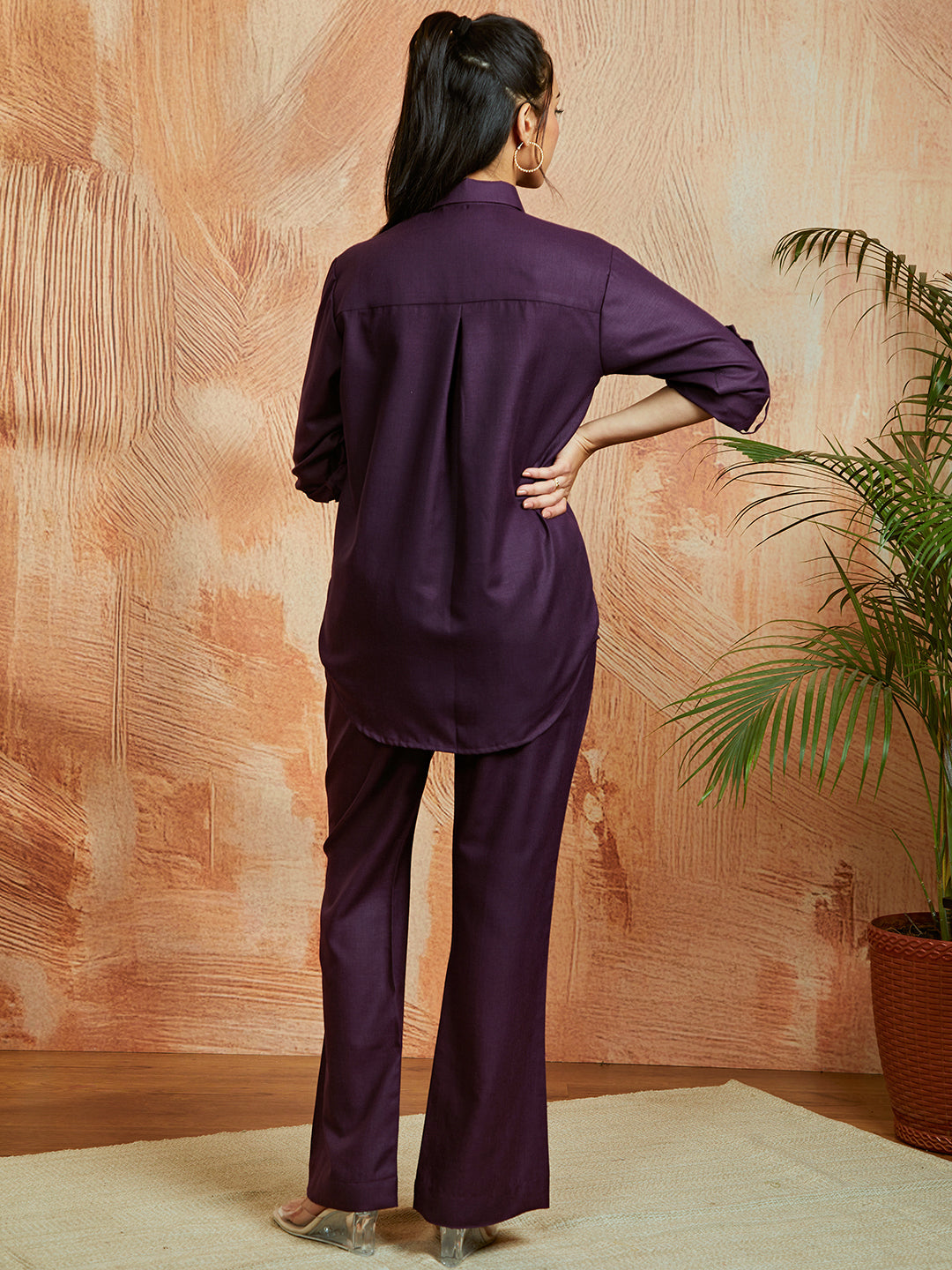 Women's Purple Co Ords Set - qivii