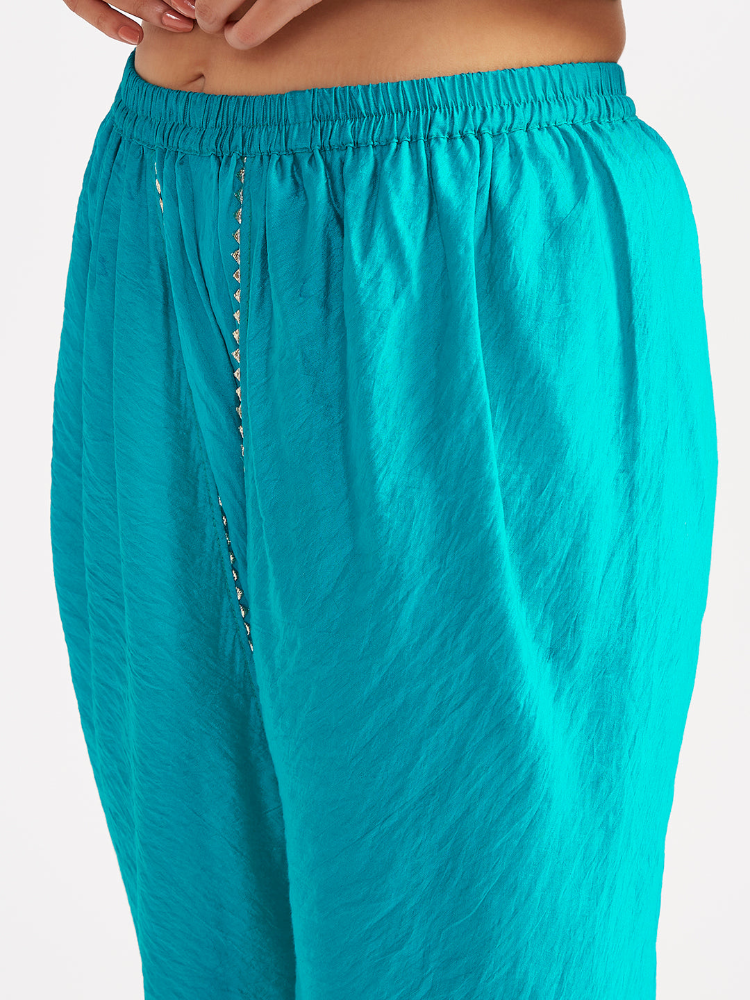Women's Turquoise Dhoti Kurta Set