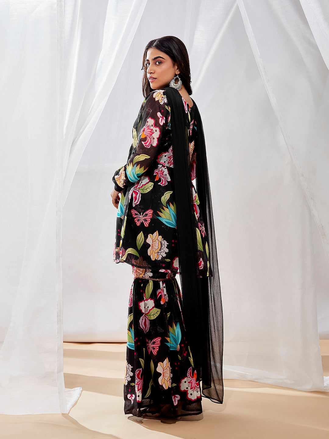 Women's Black Kurta Set