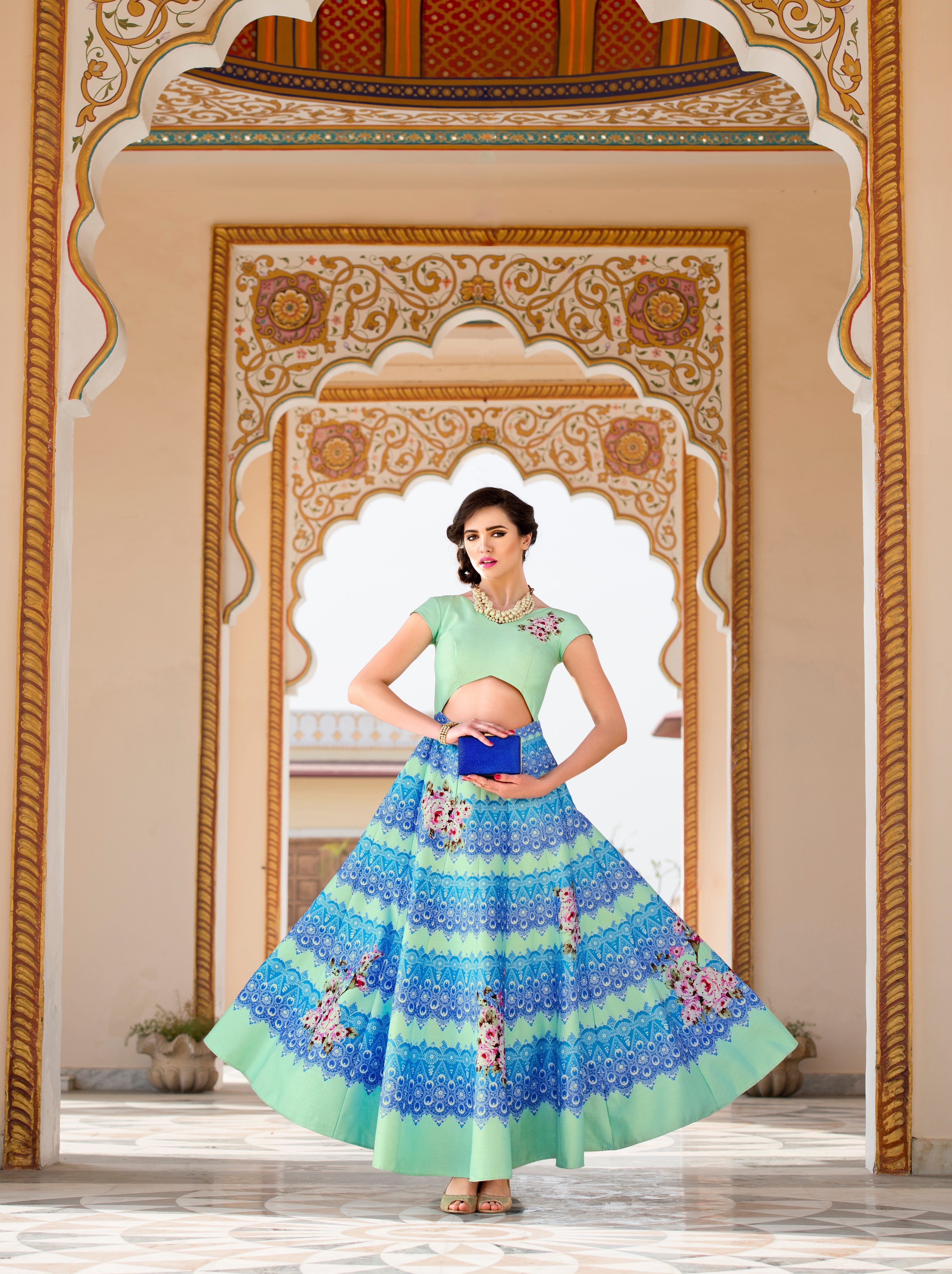 Serene Sophistication: A Tussar Silk Gown with a Tranquil Aura" - qivii