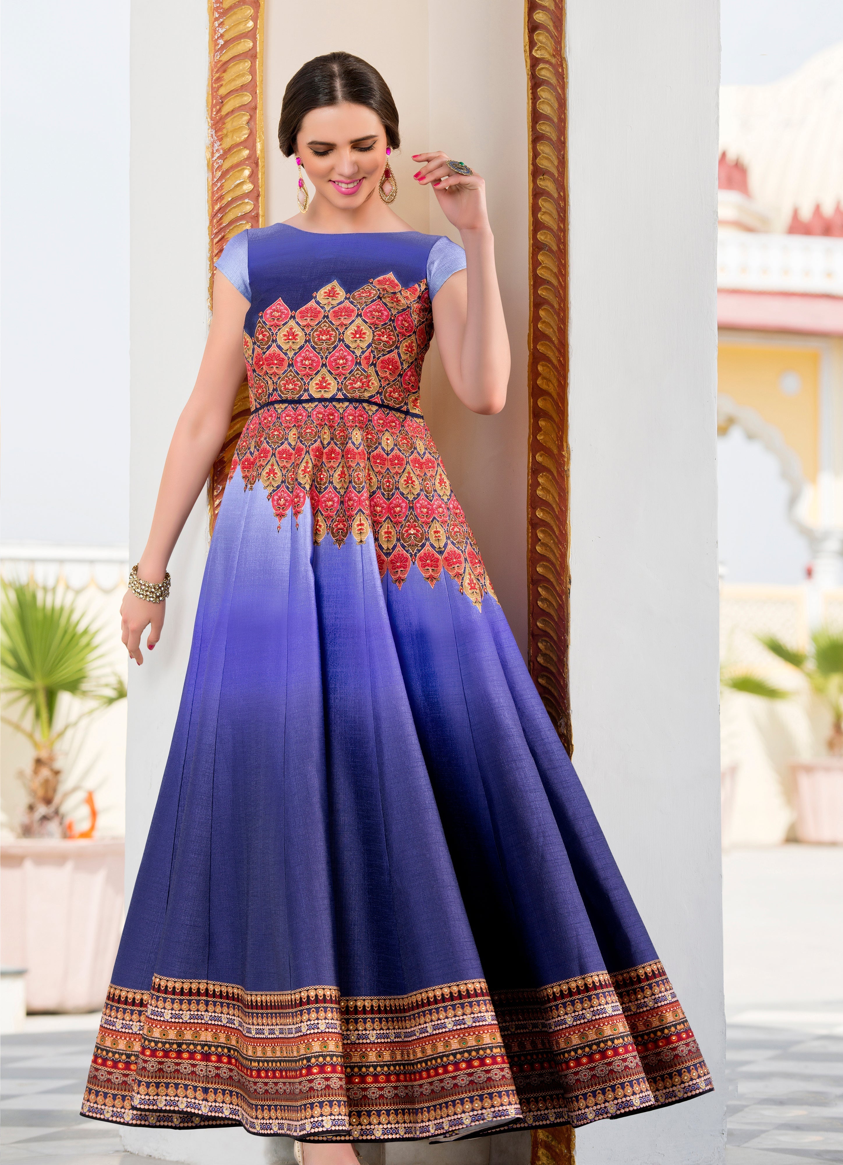 Tussar Temptation: A Silk Gown with Textured Charm - qivii