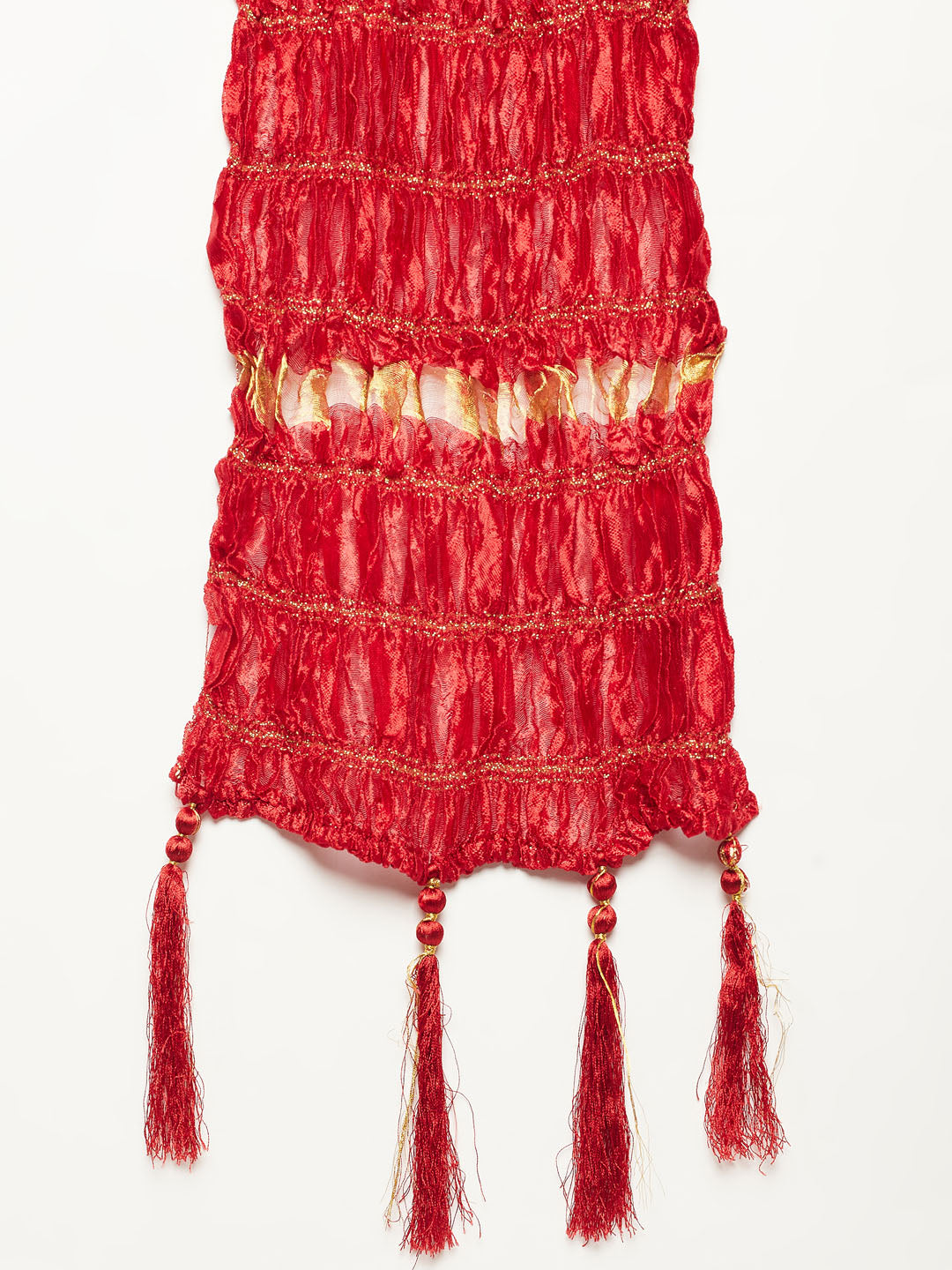 Men's Rose Gold And Maroon Silk Blend Kurta, Pyjama & Dupatta Set