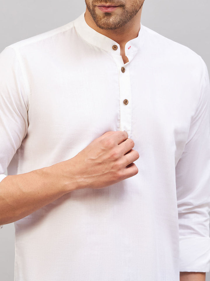  Elegant and Versatile Men's Cream Short Cotton Kurta Perfect for Casual and Formal Wear