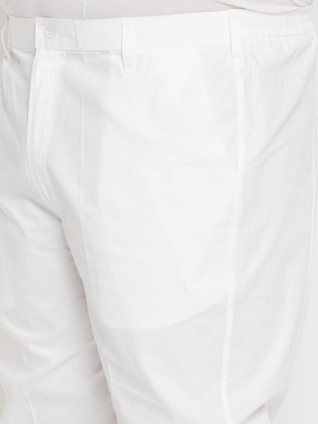 Men's Plus Size Black Cotton Kurta And Cotton Pant Style Pyjama Set