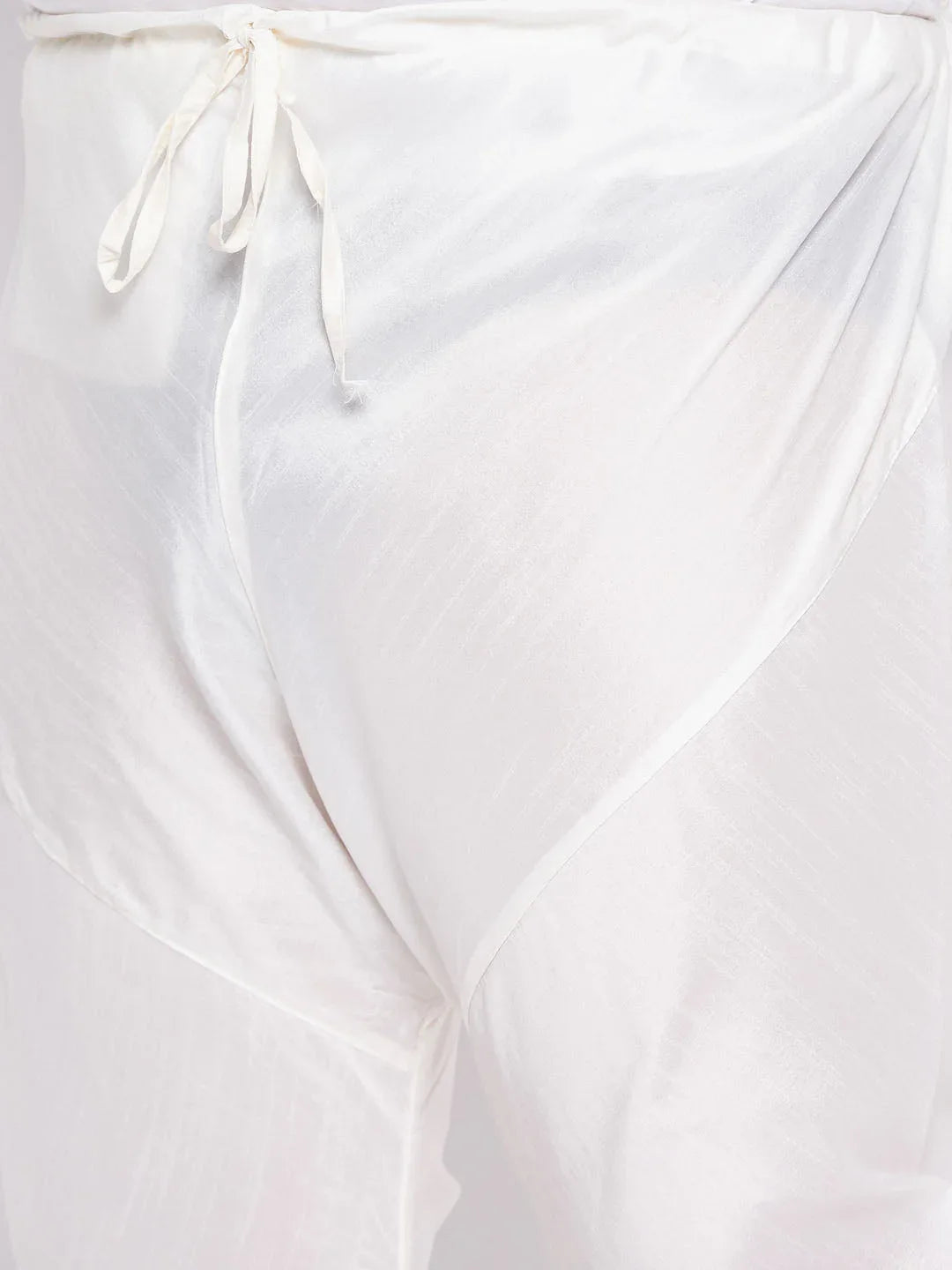 Men's Plus Size Black Cotton Silk Blend Kurta And Cream Pyjama Set