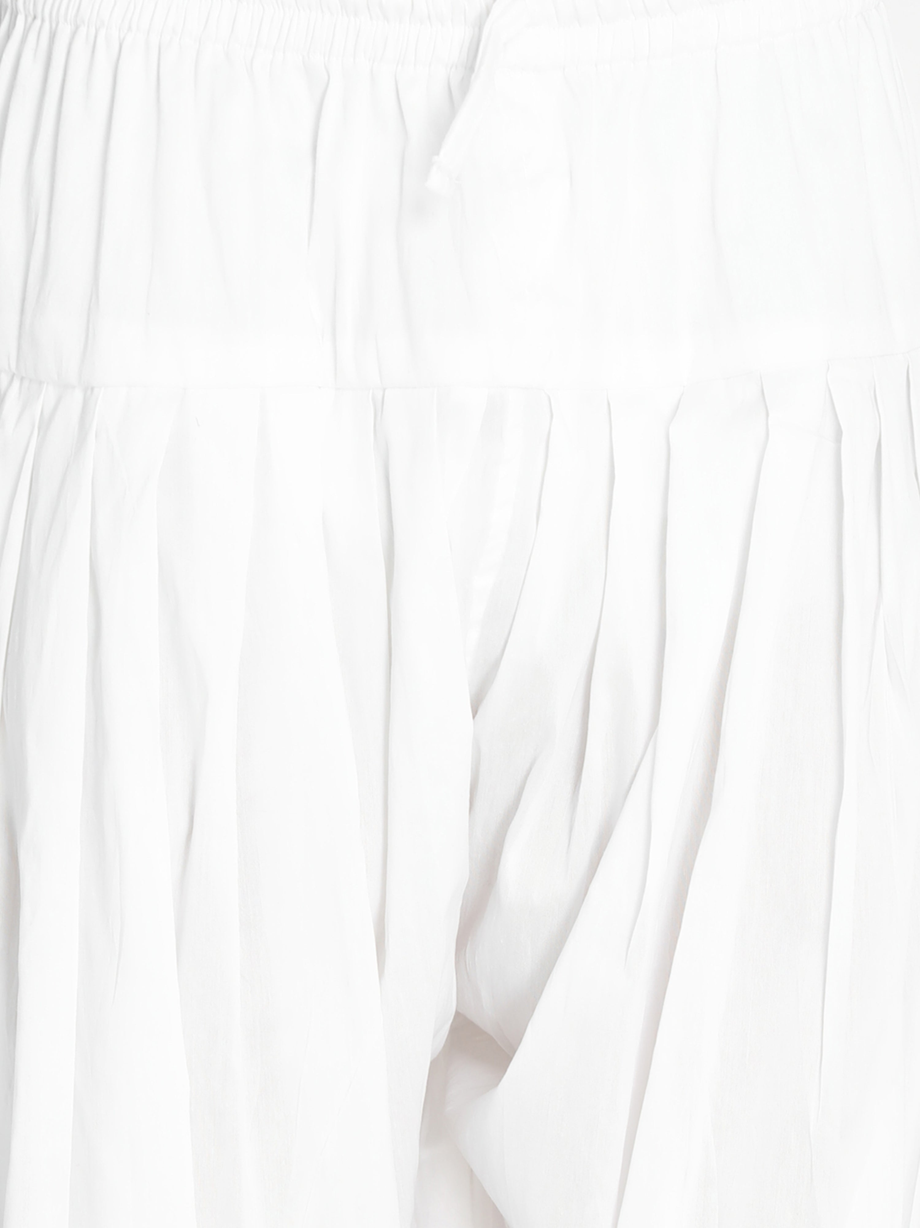 Men's White Viscose Kurta with Patiala Pant