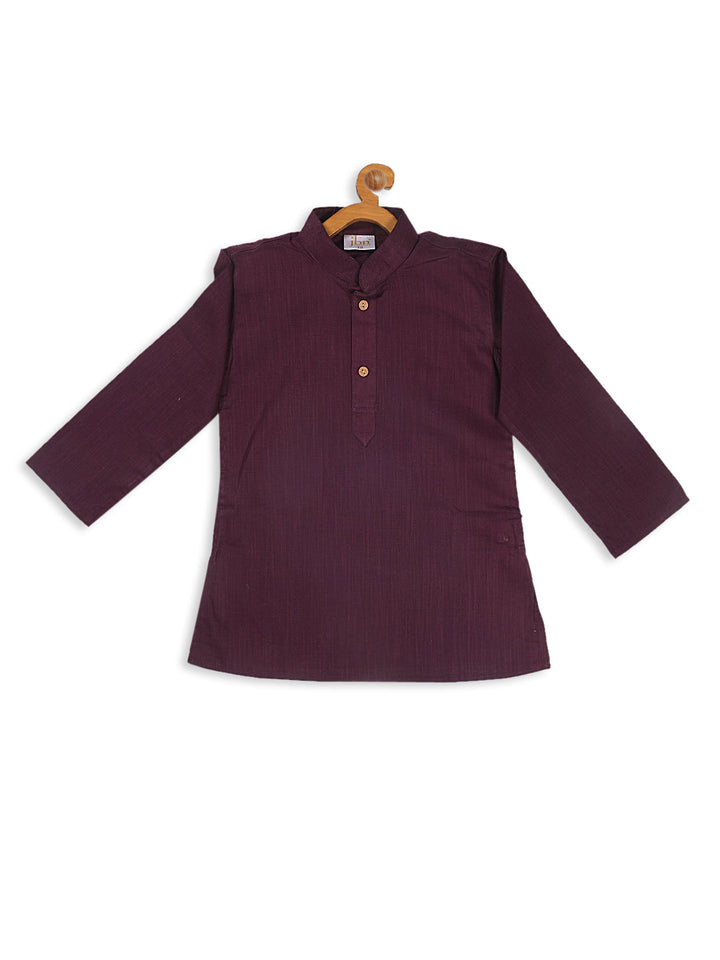 VASTRAMAY Boy's Purple Kurta