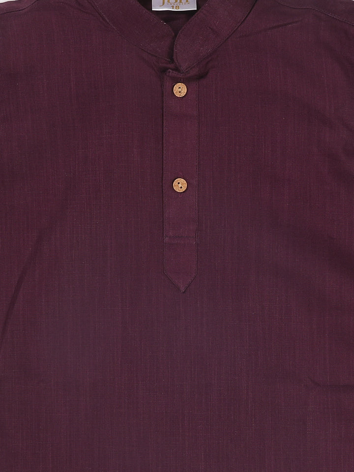 VASTRAMAY Boy's Purple Kurta