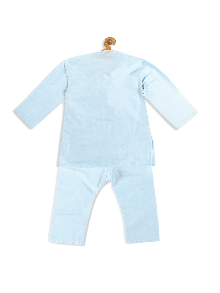 VASTRAMAY SISHU Boys' Aqua Blue Viscose Kurta and Pyjama Set