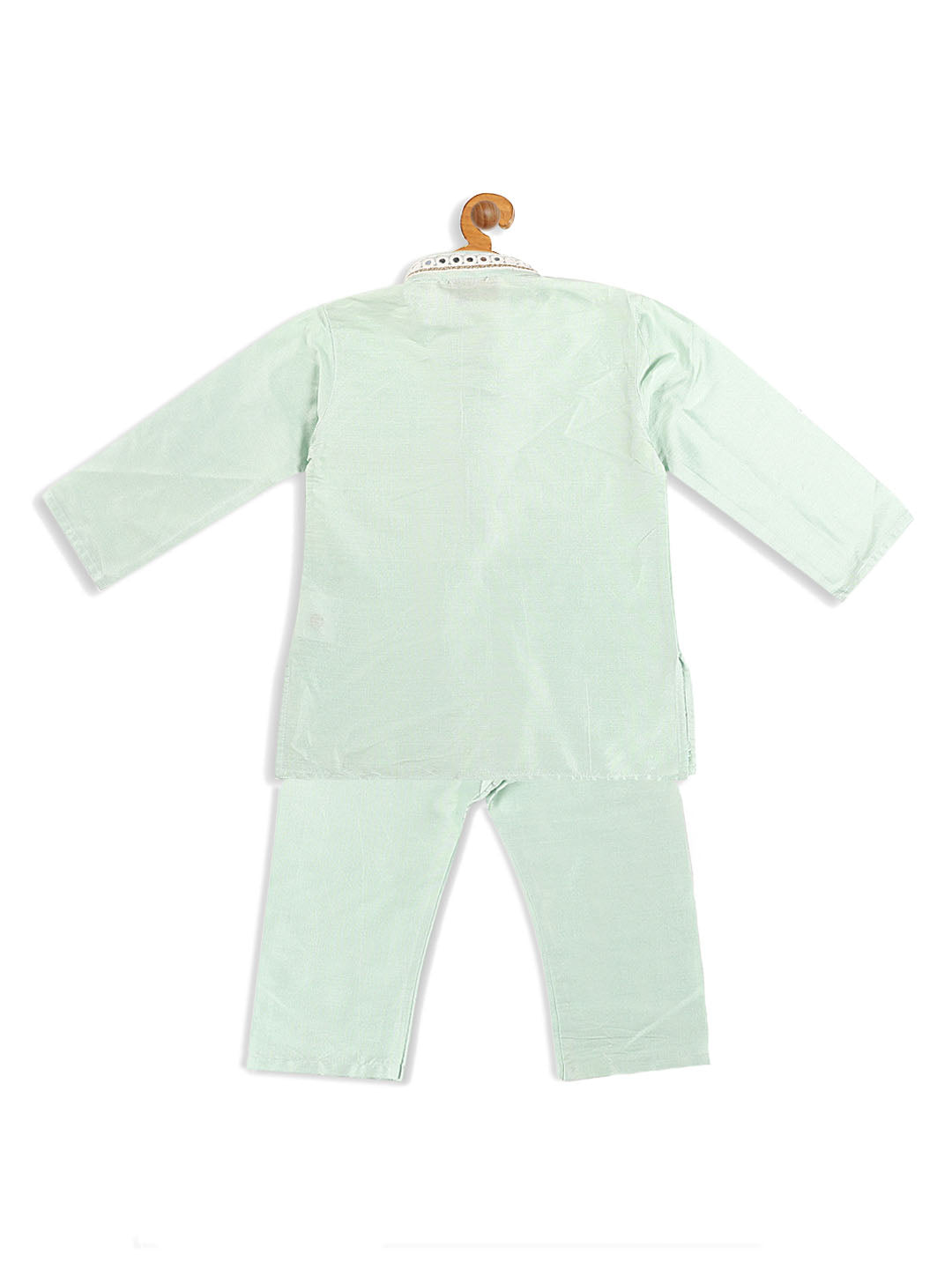 VASTRAMAY SISHU Boys' Green Viscose Kurta and Pyjama Set